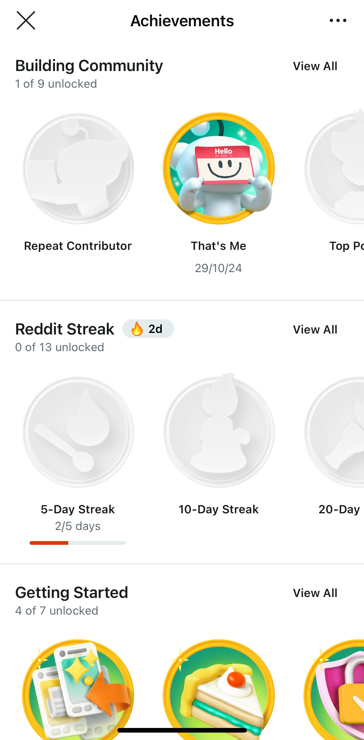 Reddit Screen screen in the Reddit streak flow