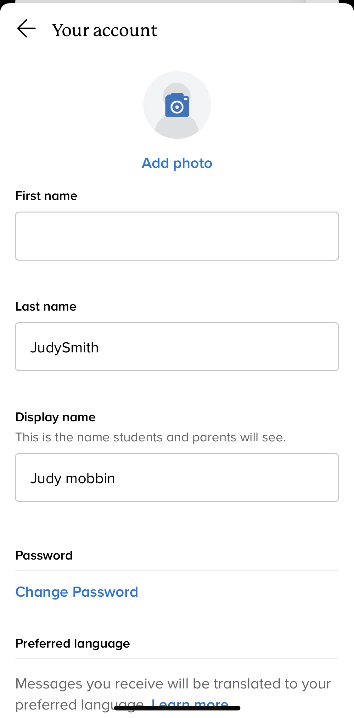 Remind Screen screen in the Adding profile picture flow