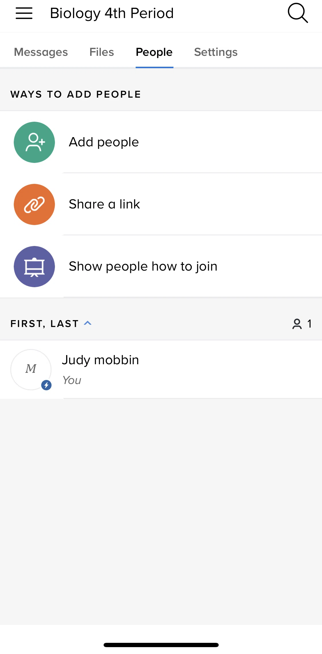 Remind Screen screen in the Show people how to join flow