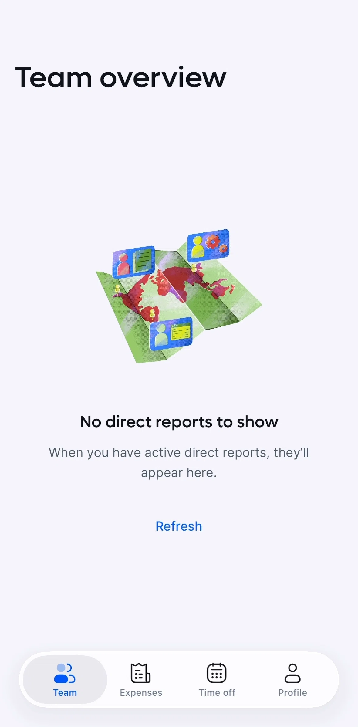 Remote Global HR Screen screen in the Team flow