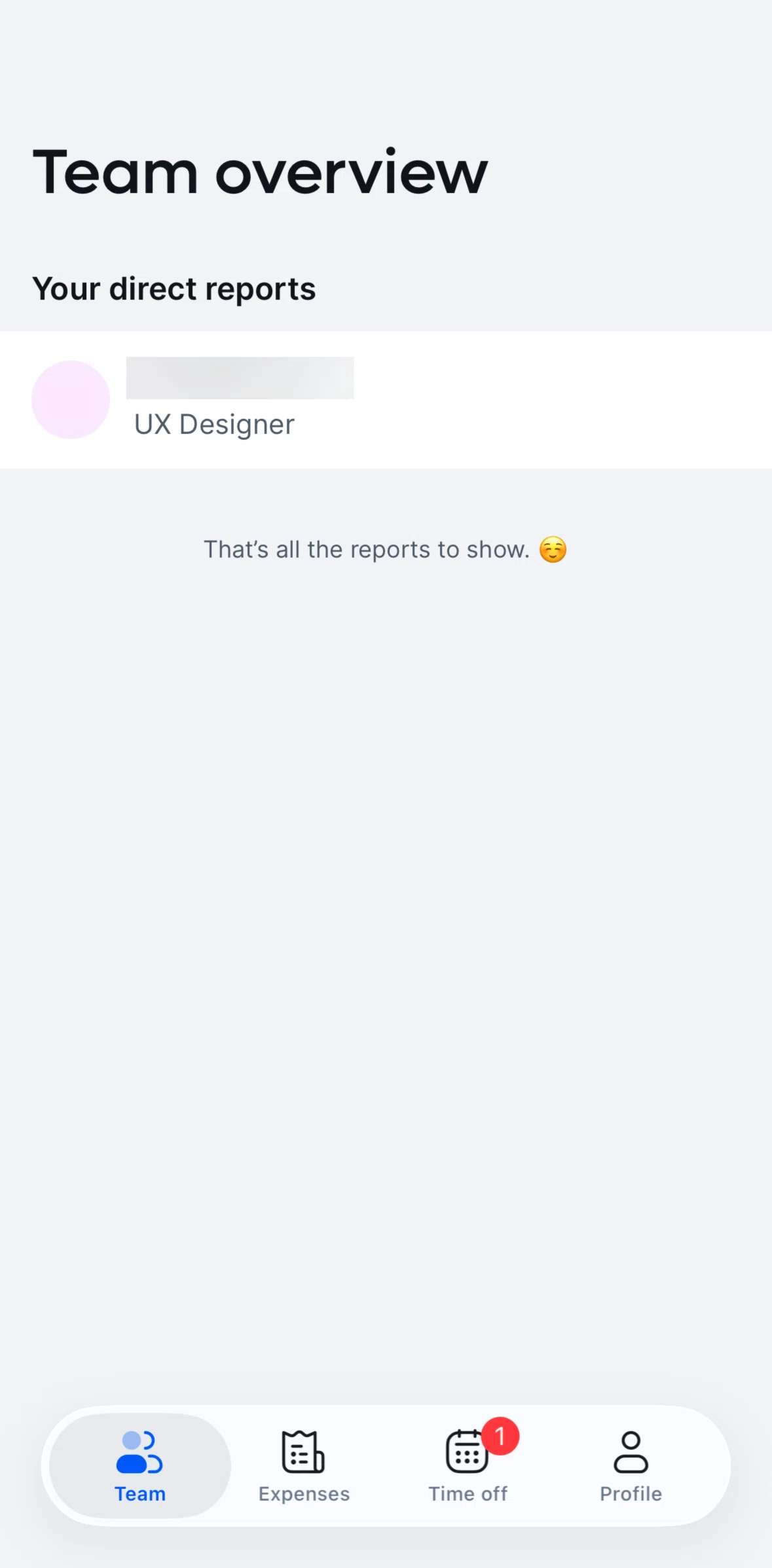 Remote Global HR Screen screen in the Time off flow