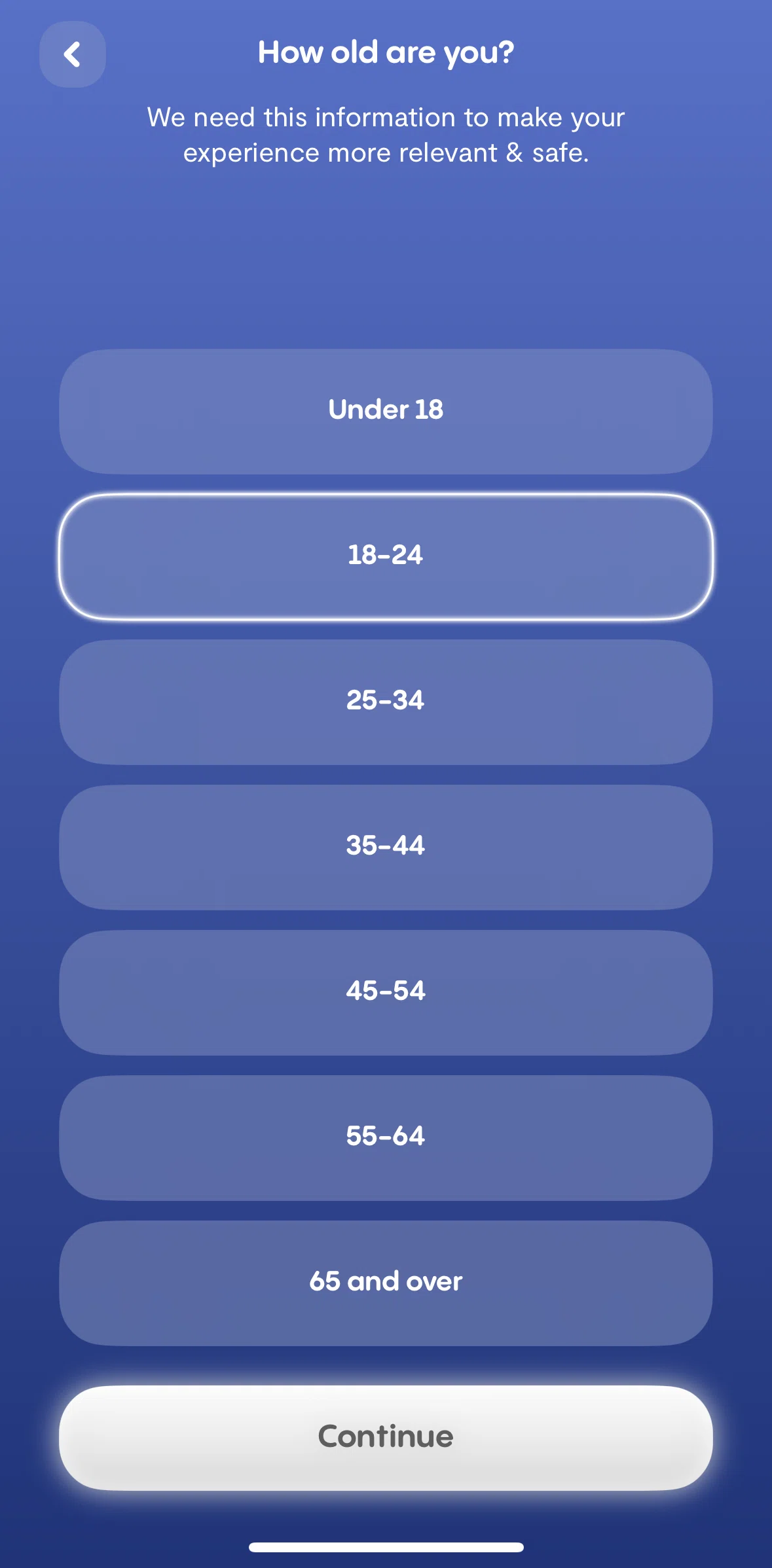 Replika Screen screen in the Creating a Replika flow