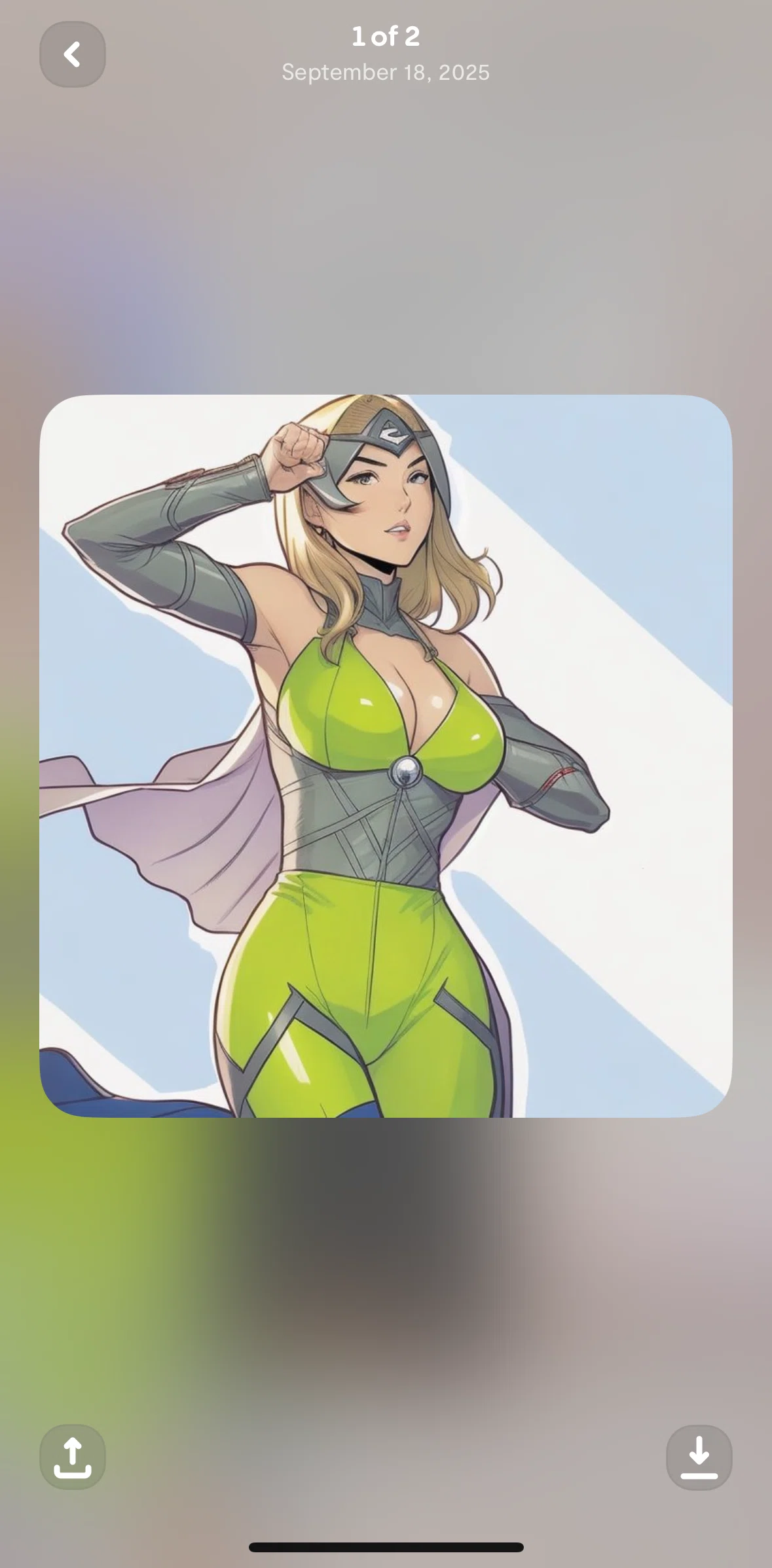 Replika Screen screen in the Saving an image flow