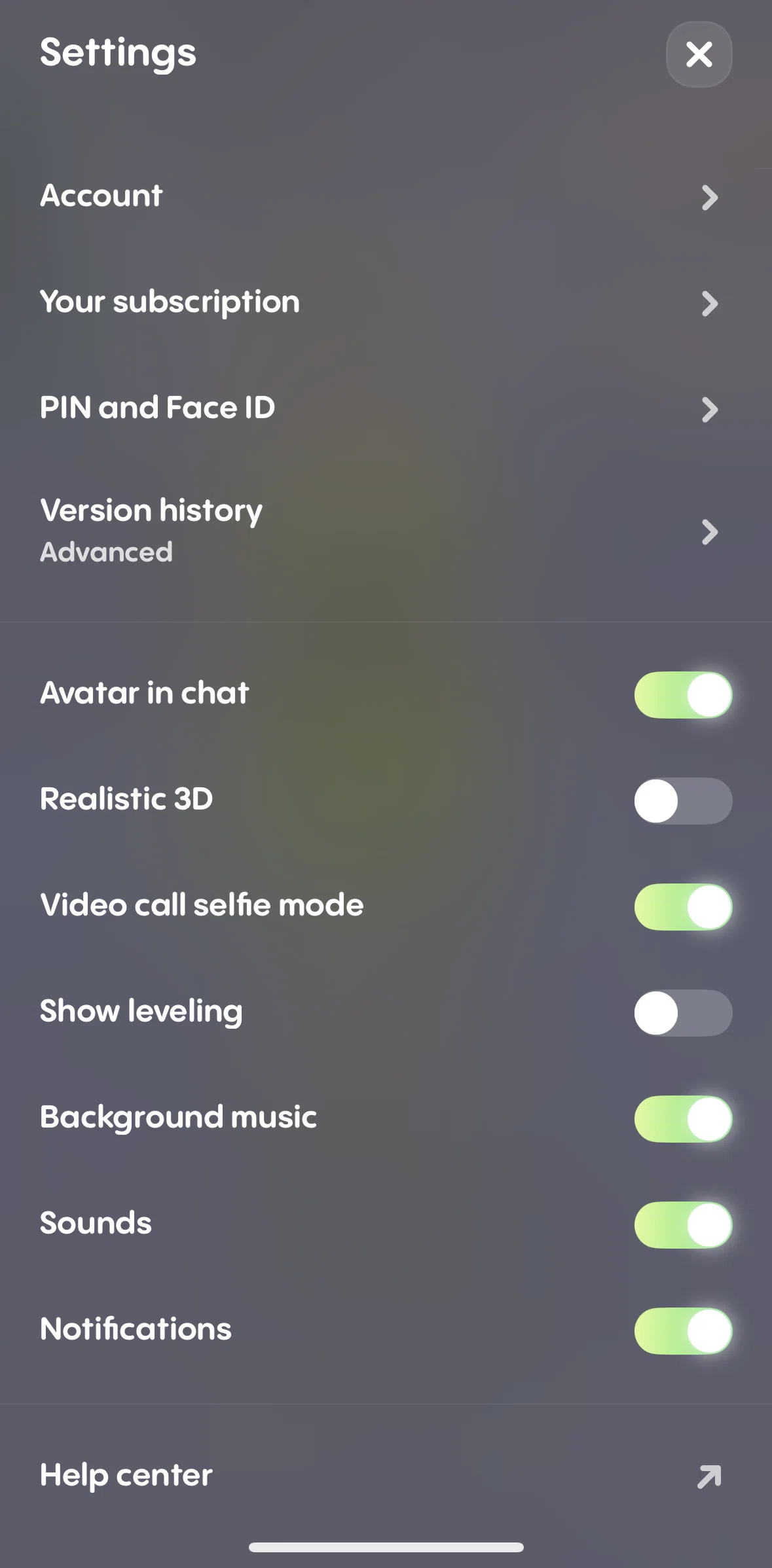 Replika Screen screen in the Switching to realistic 3D flow