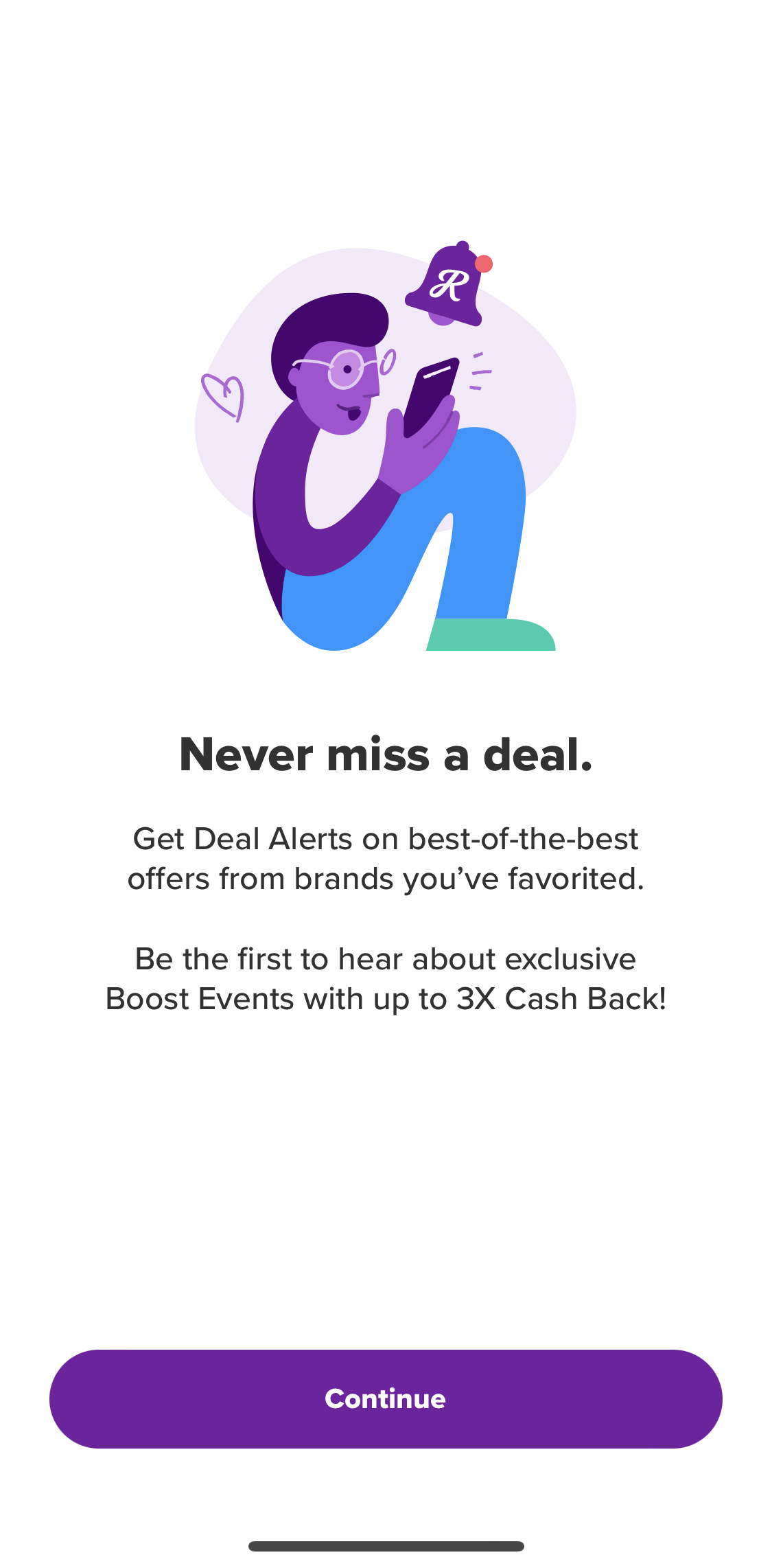 Retailmenot Enable notifications screen in the General Browsing flow