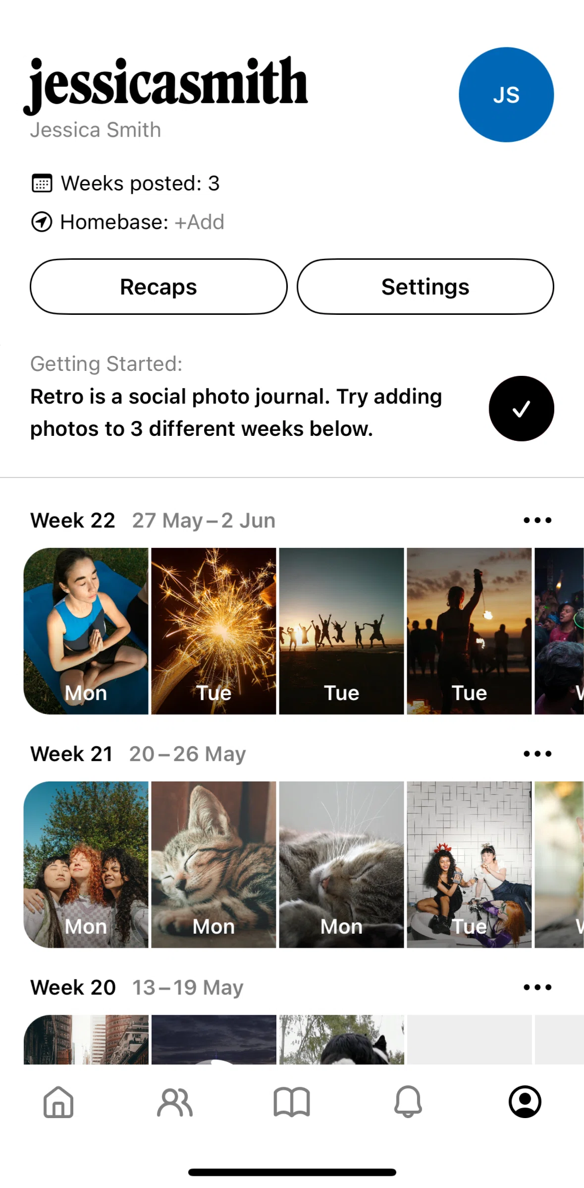 Retro Screen screen in the Adding a profile photo flow