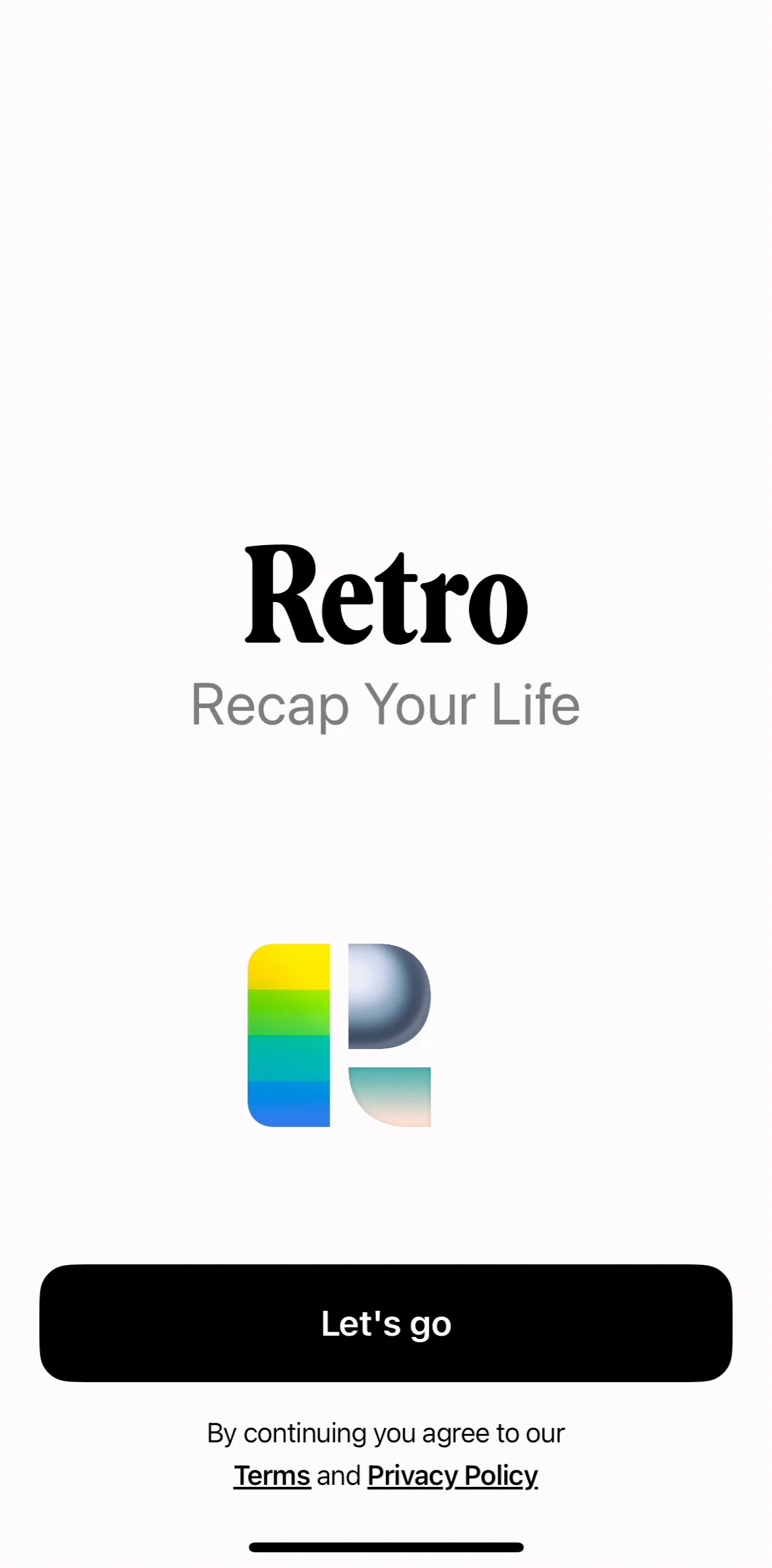 Retro Screen screen in the Logging in flow