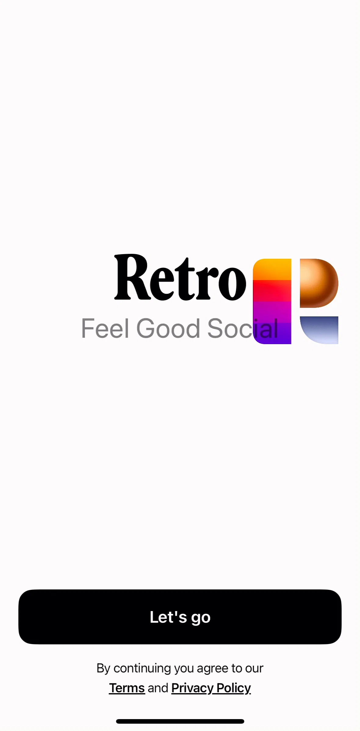 Retro Screen screen in the Onboarding flow