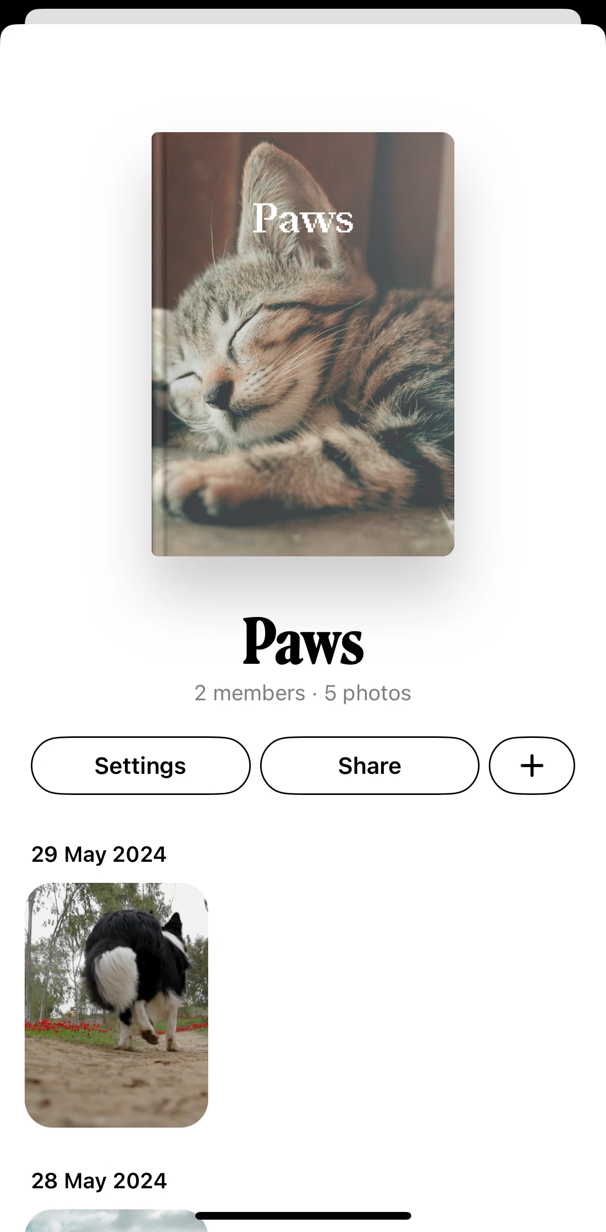 Retro Screen screen in the Sharing a journal to public flow
