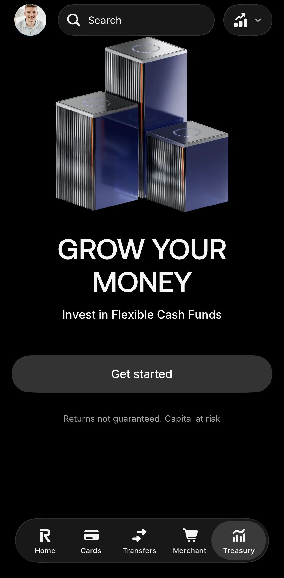 Revolut Business Screen screen in the Creating a fund flow