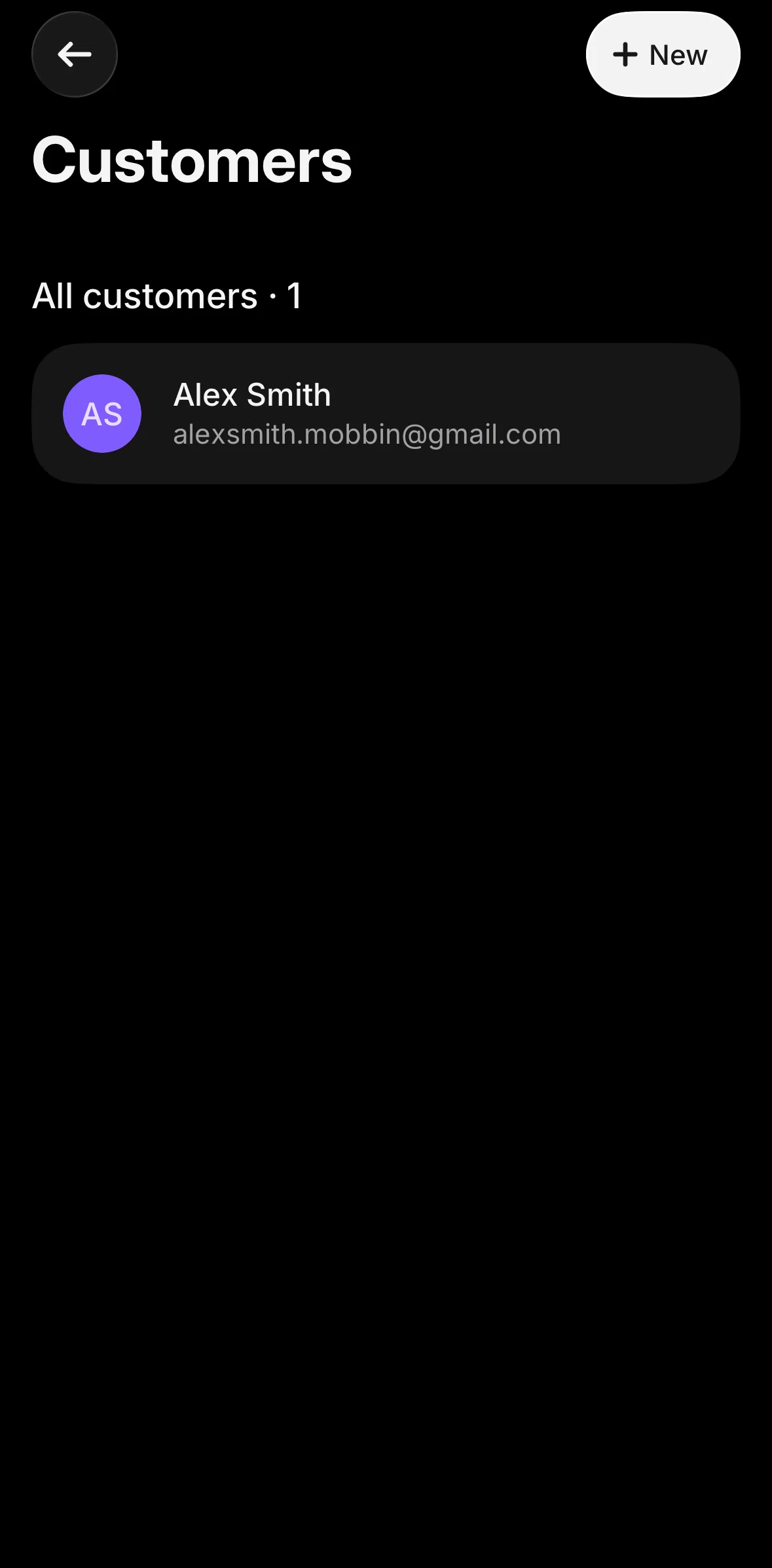 Revolut Business Screen screen in the Customer detail flow