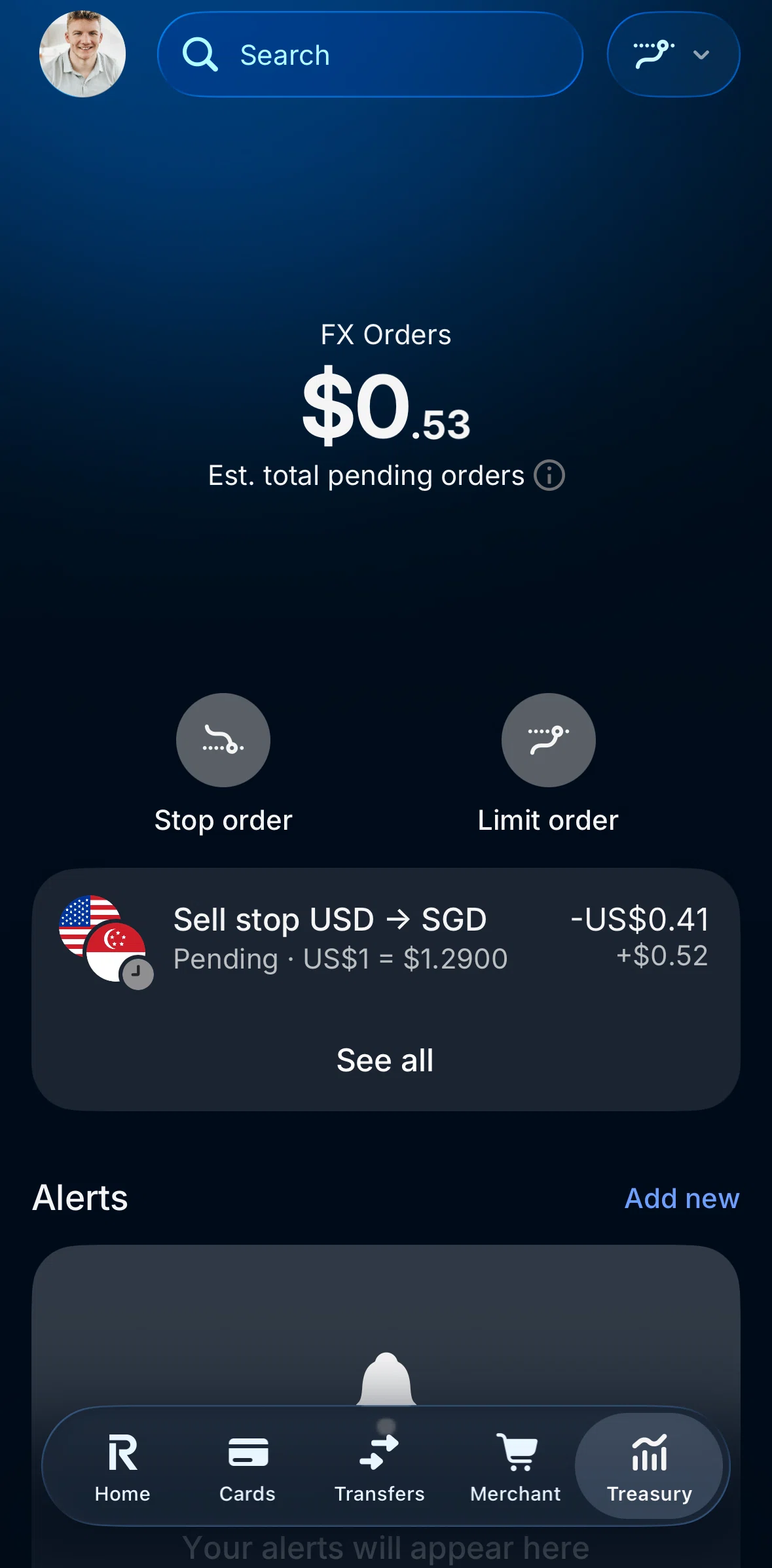 Revolut Business Screen screen in the Transaction detail (FX orders) flow