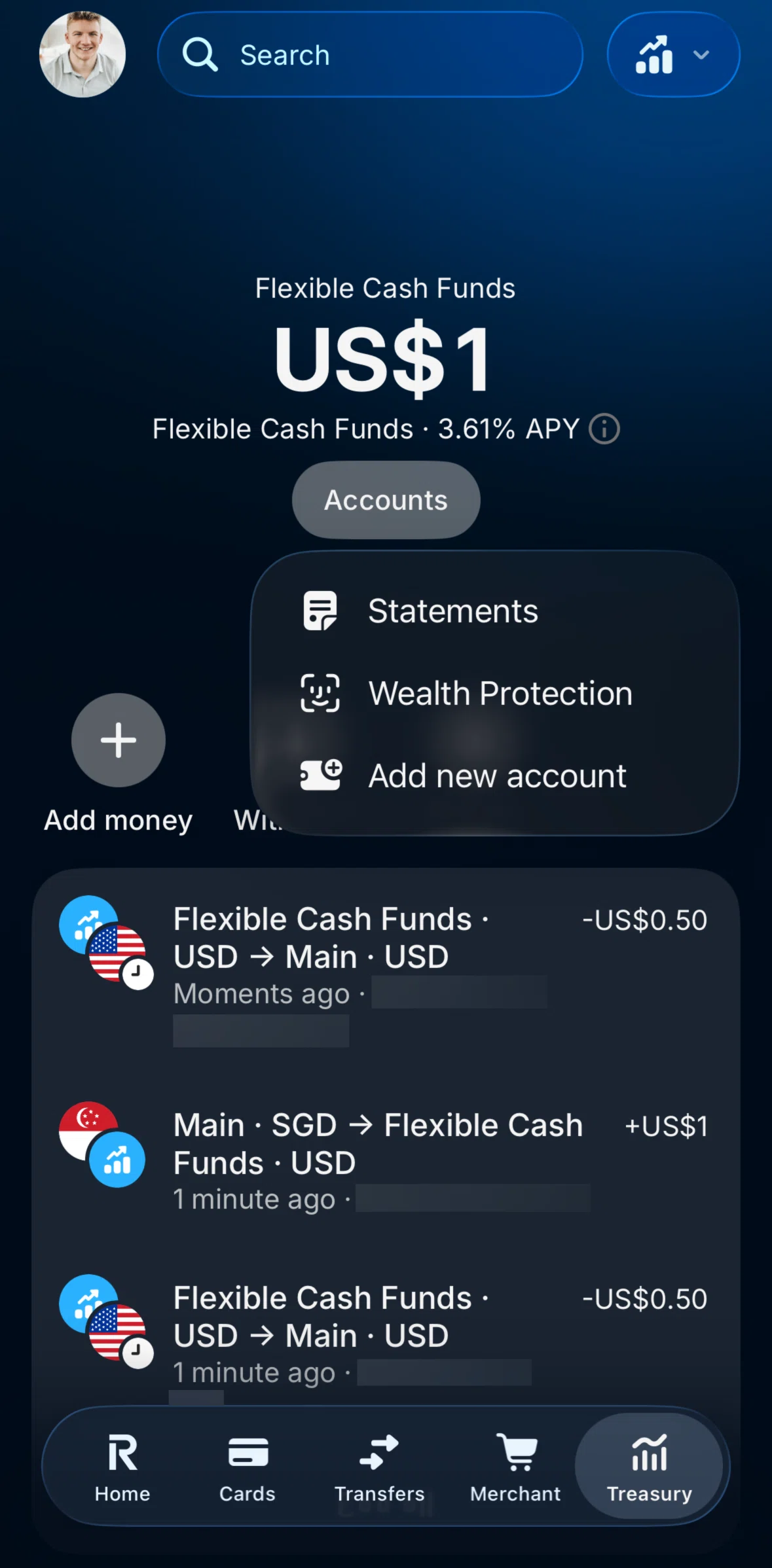 Revolut Business Screen screen in the Turning off Wealth Protection flow