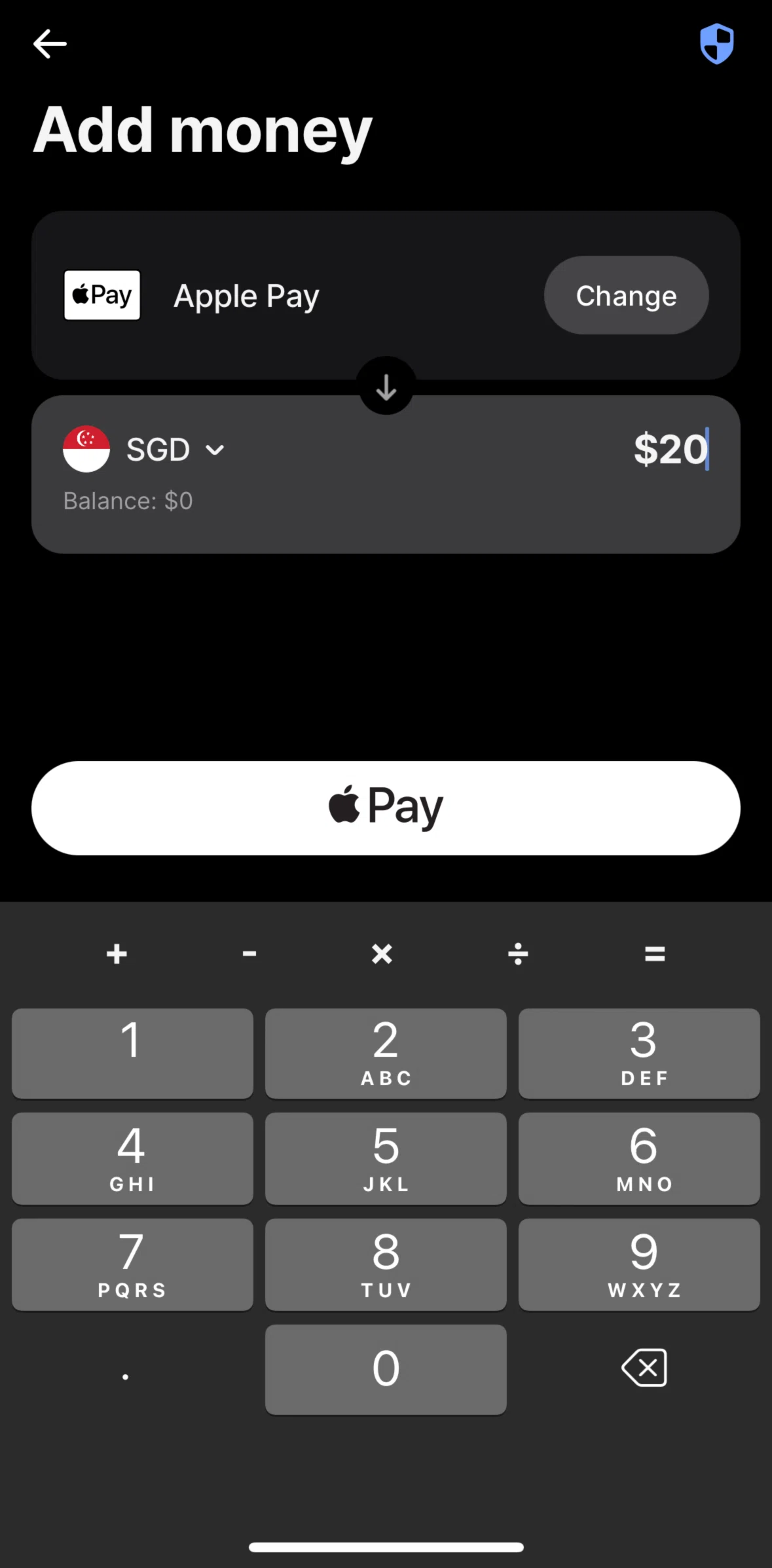 Revolut Screen screen in the Adding a card flow