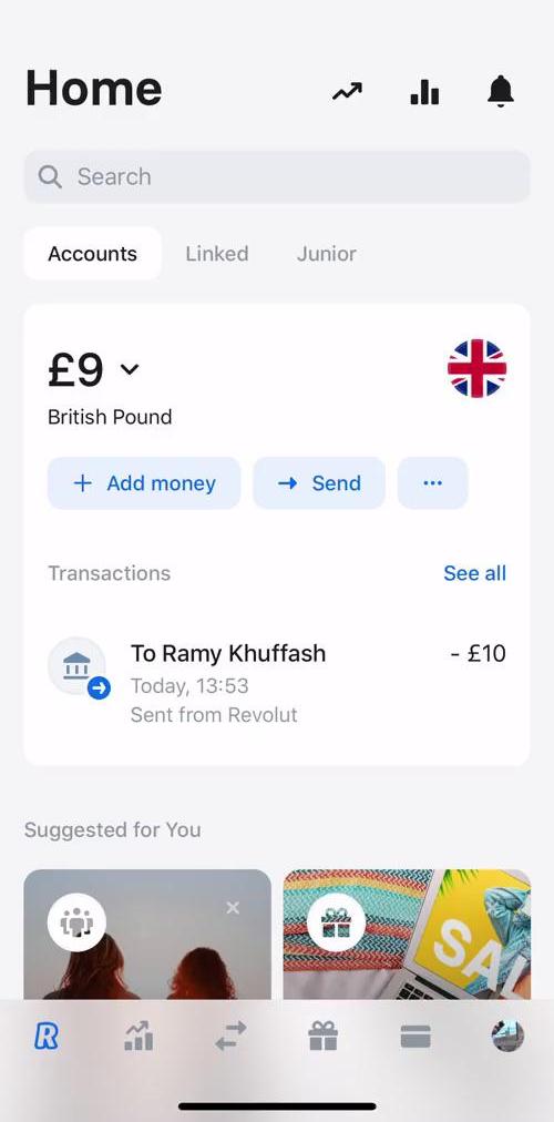 Revolut Home screen in the Buying Crypto Currency flow