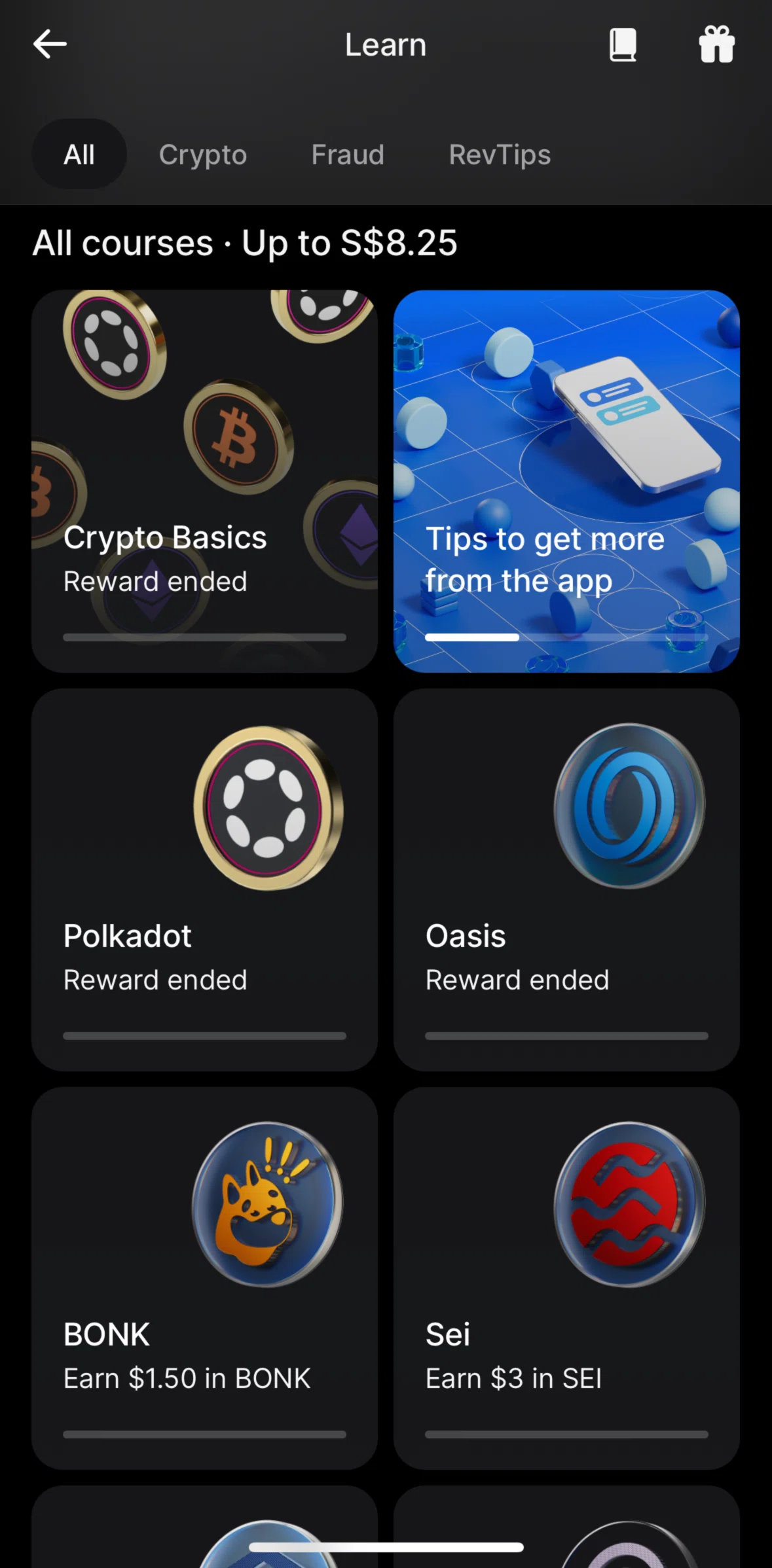 Revolut Screen screen in the Completing a guide flow