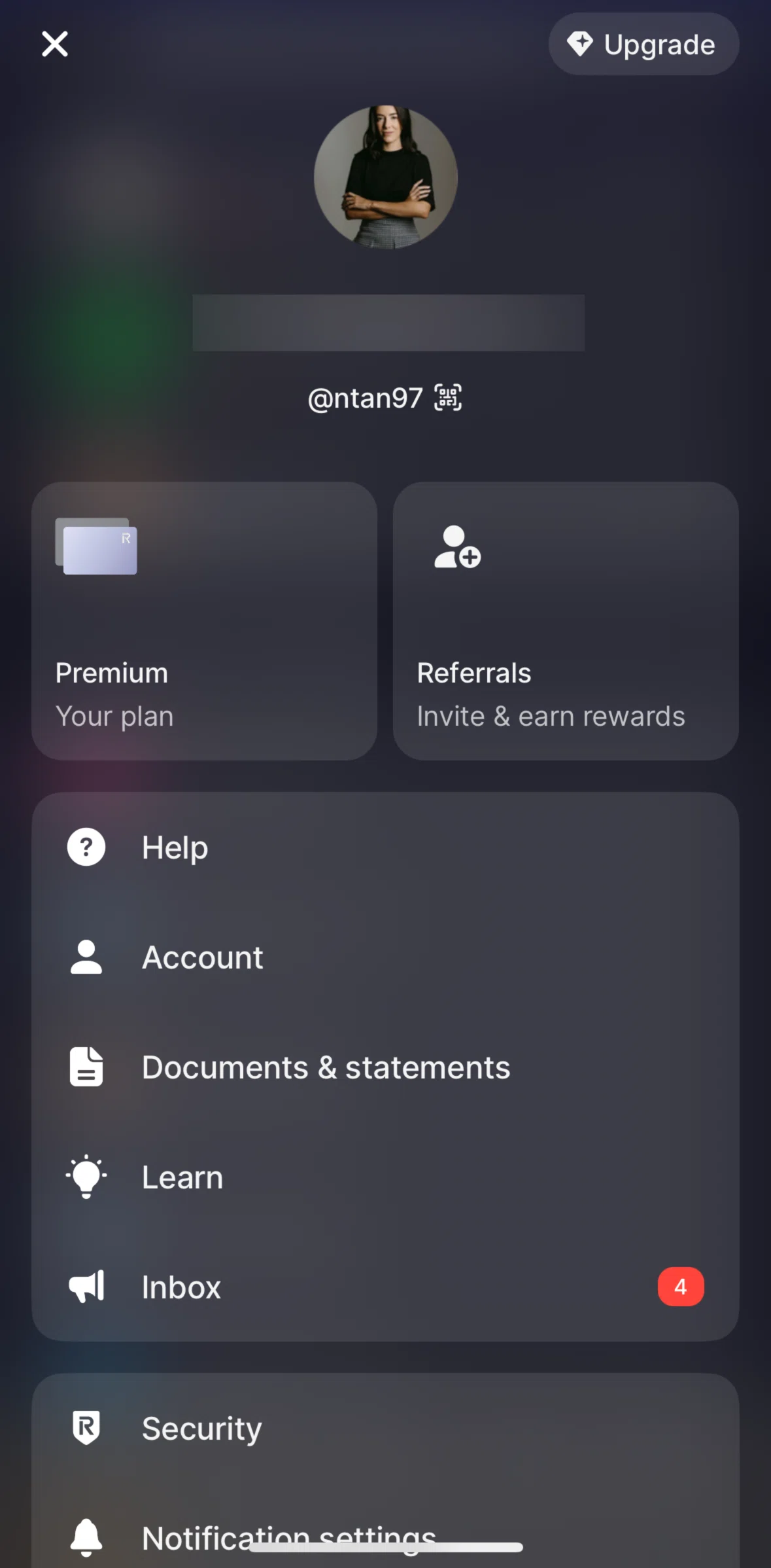 Revolut Screen screen in the Help flow