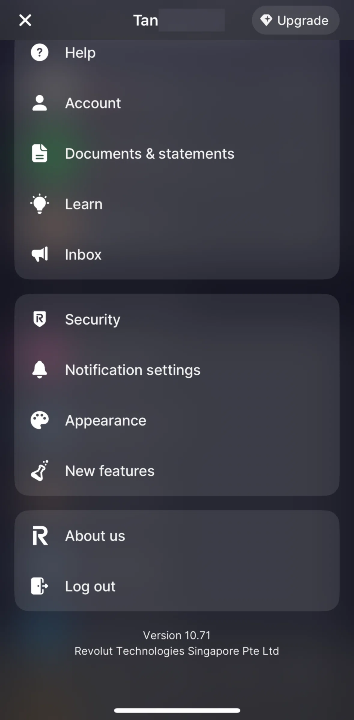 Revolut Screen screen in the Inbox flow