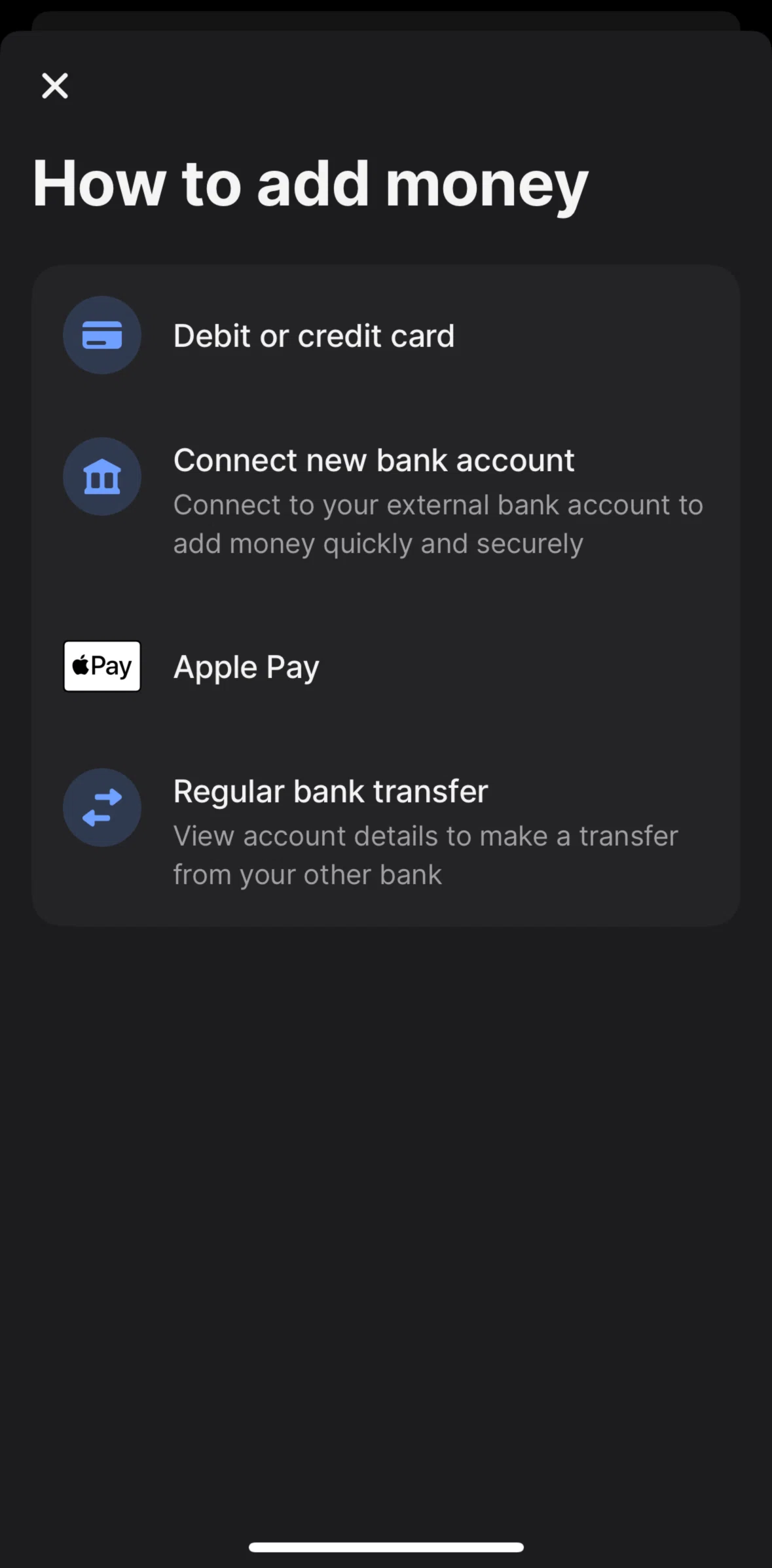 Revolut Screen screen in the Link a bank flow