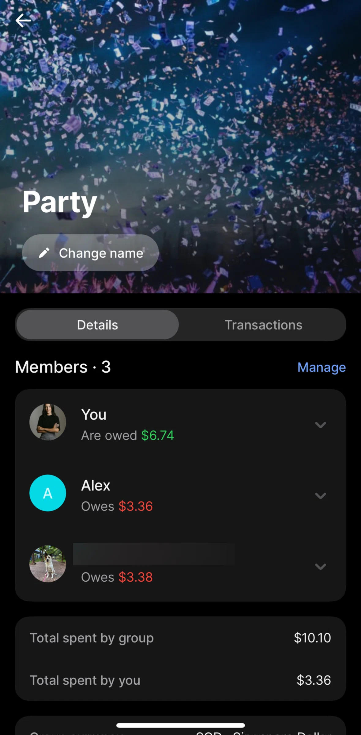 Revolut Screen screen in the Removing a member flow