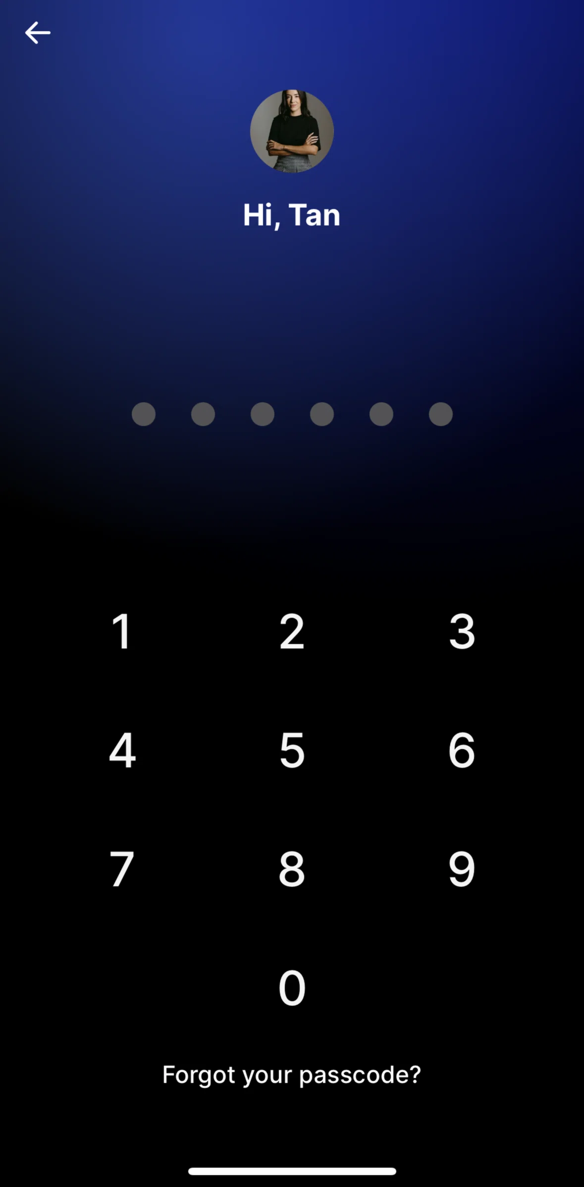 Revolut Screen screen in the Resetting password flow