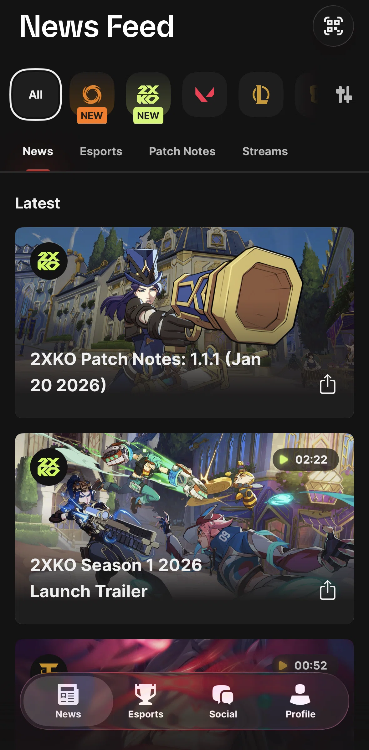 Riot Mobile Screen screen in the Profile flow