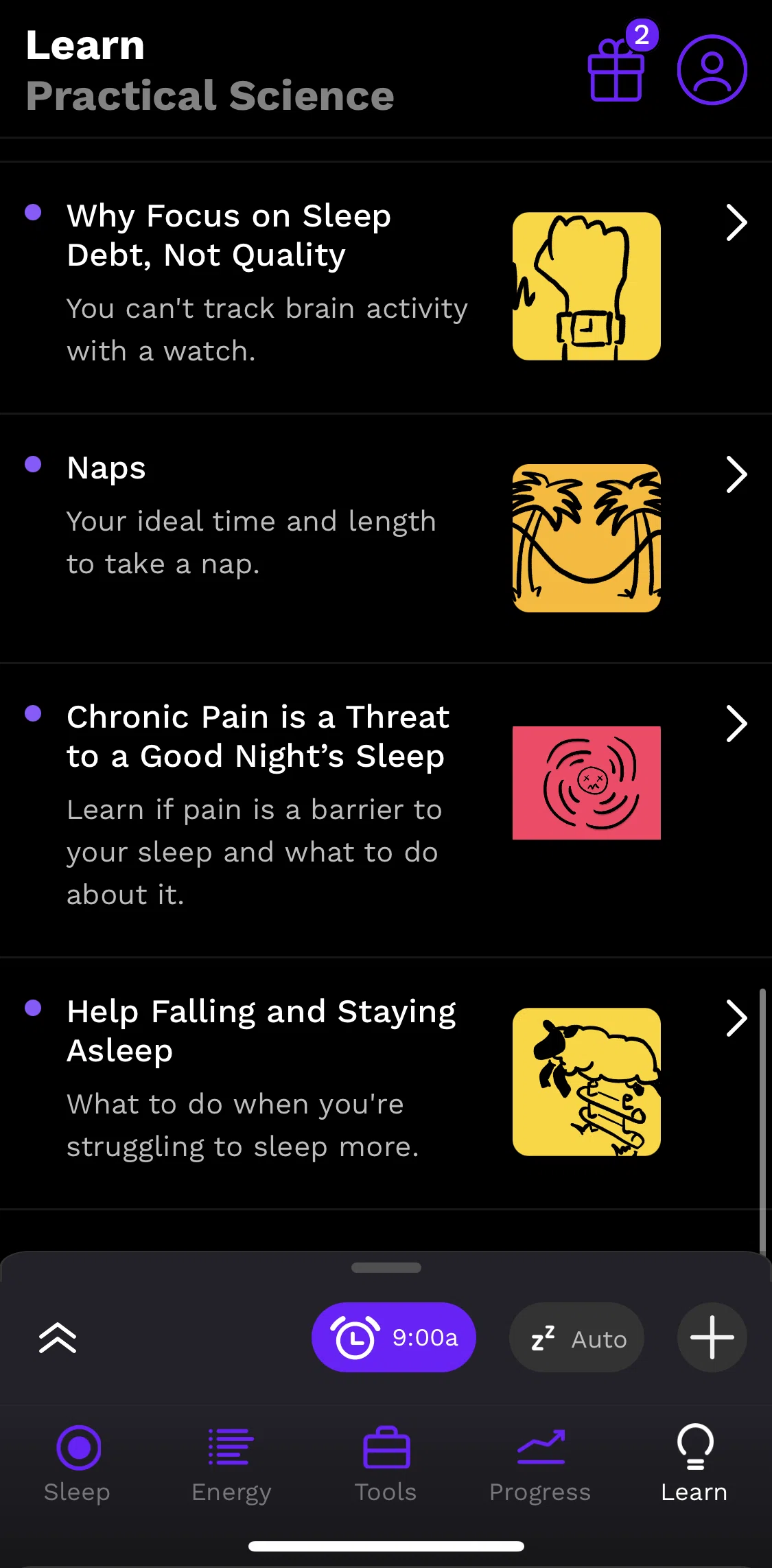 Rise Screen screen in the Article detail flow