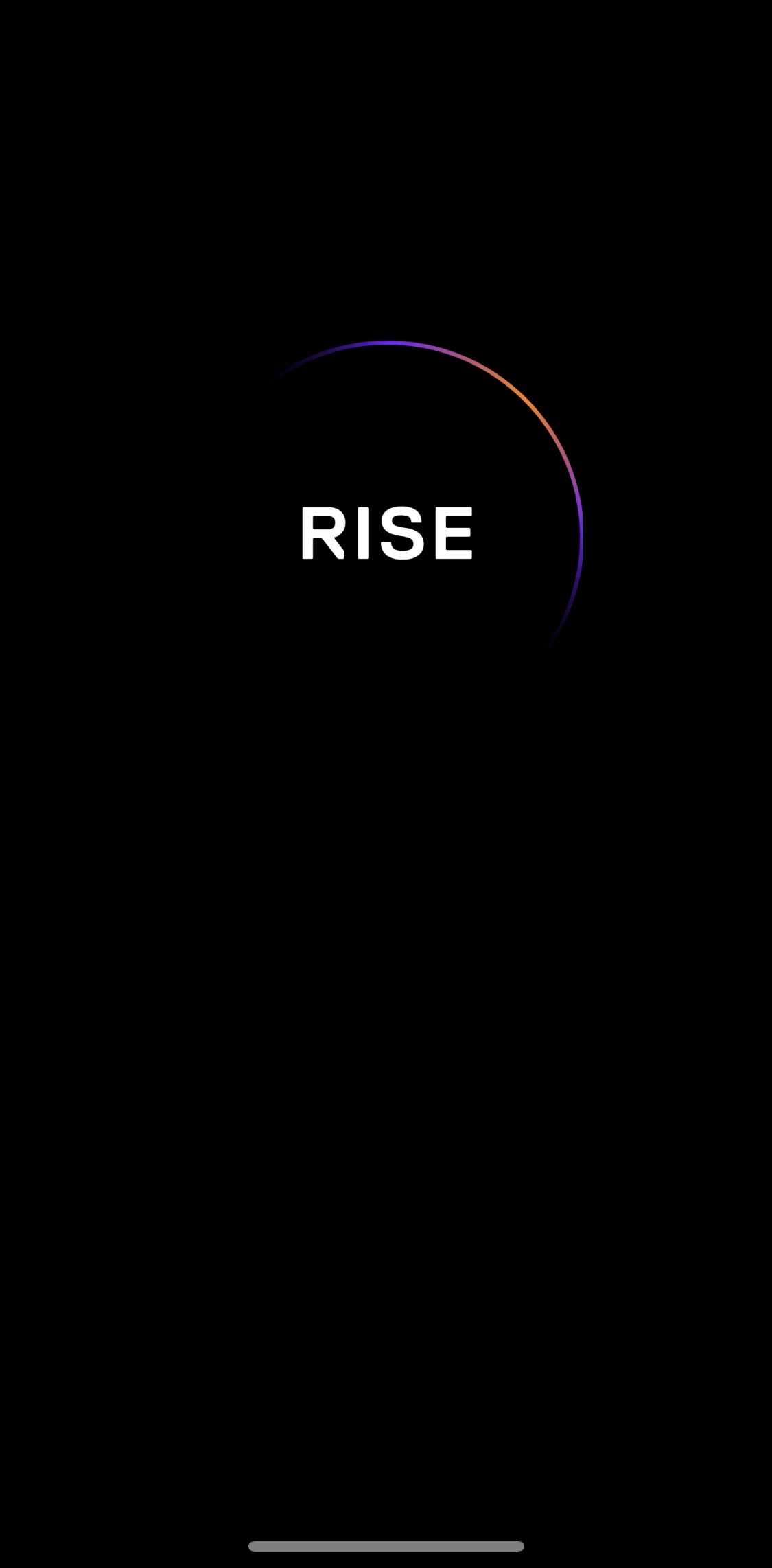 Rise Screen screen in the Onboarding flow