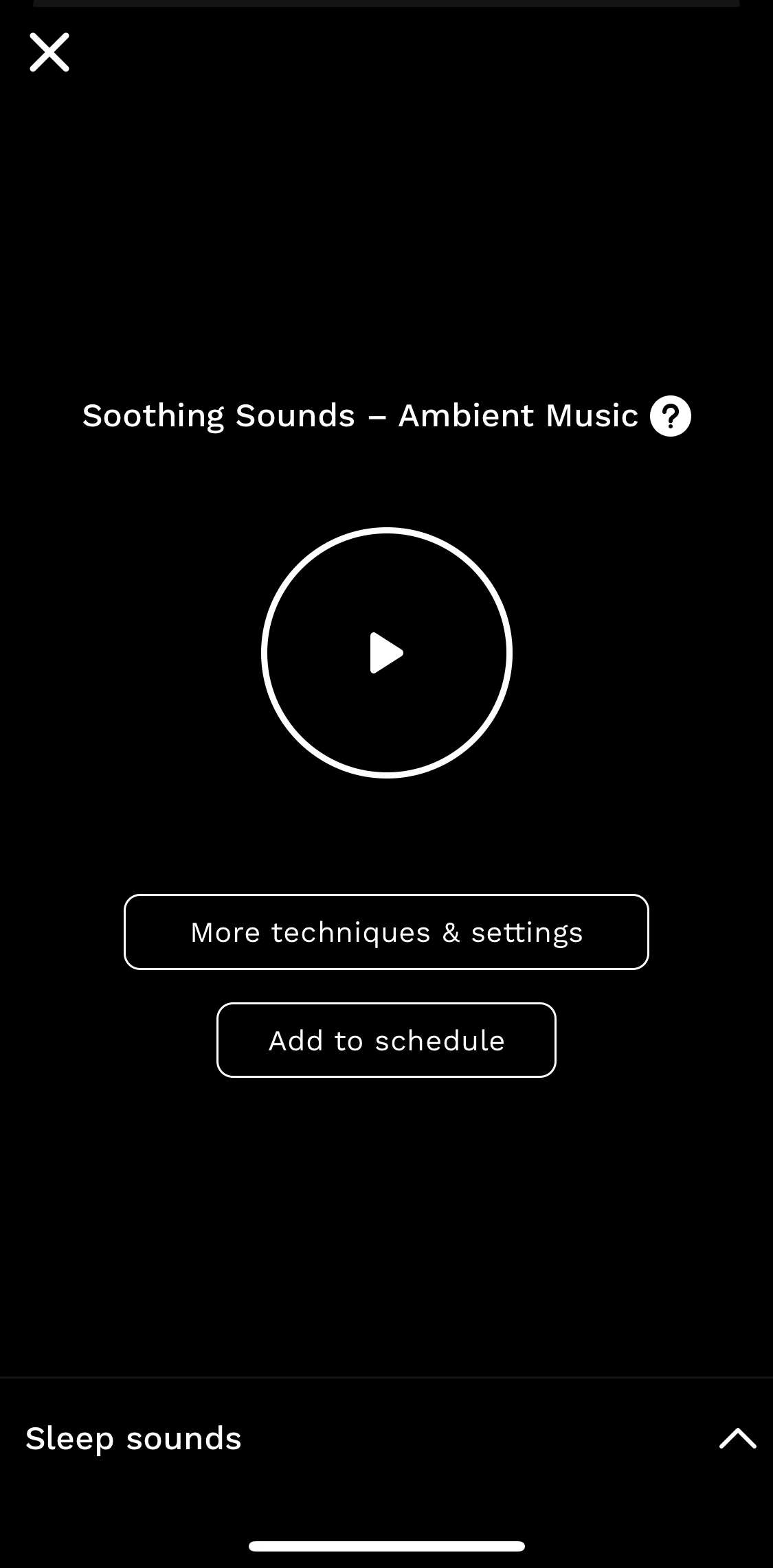 Rise Screen screen in the Relaxation techniques flow