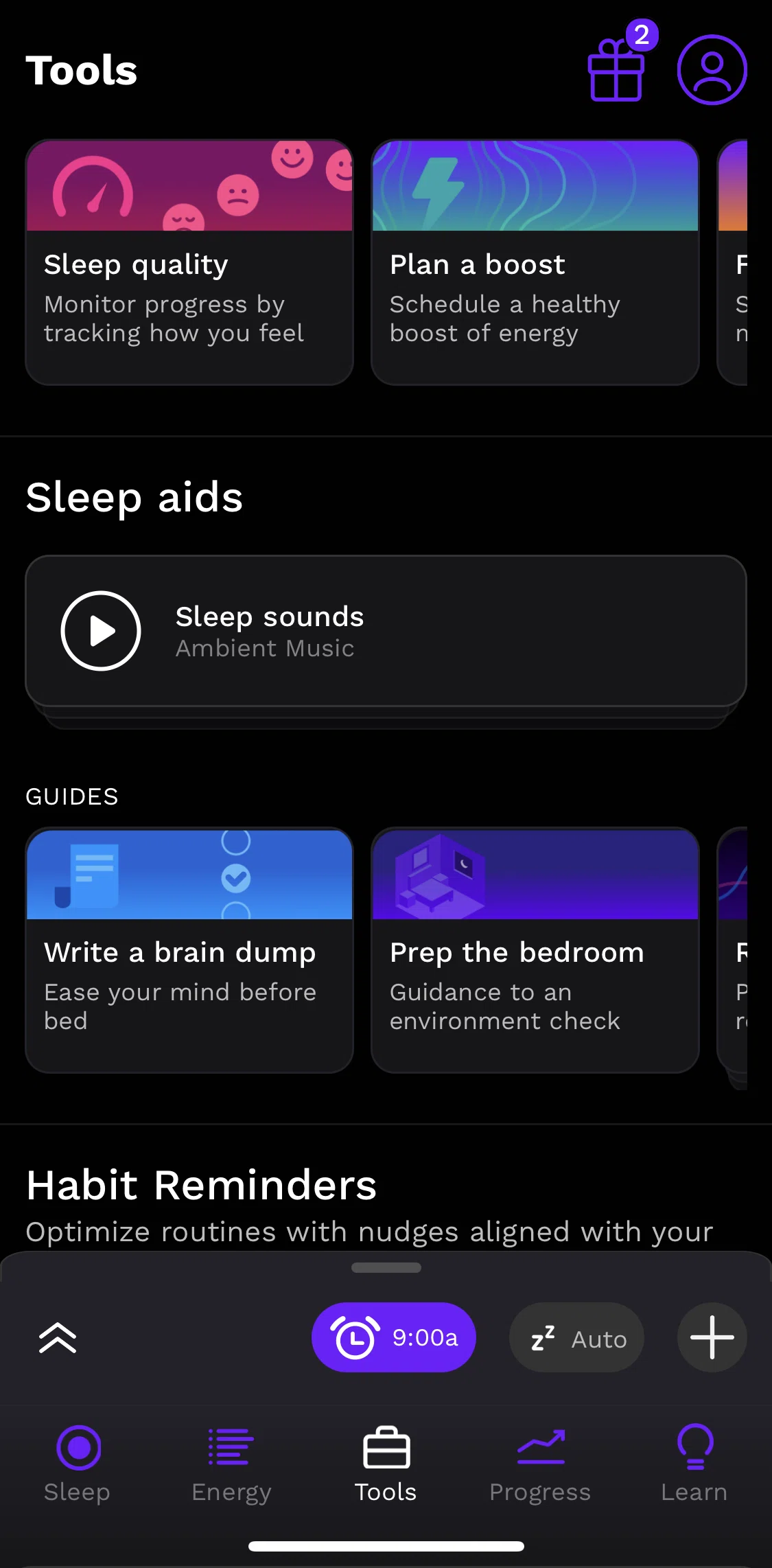 Rise Screen screen in the Tracking sleep quality flow