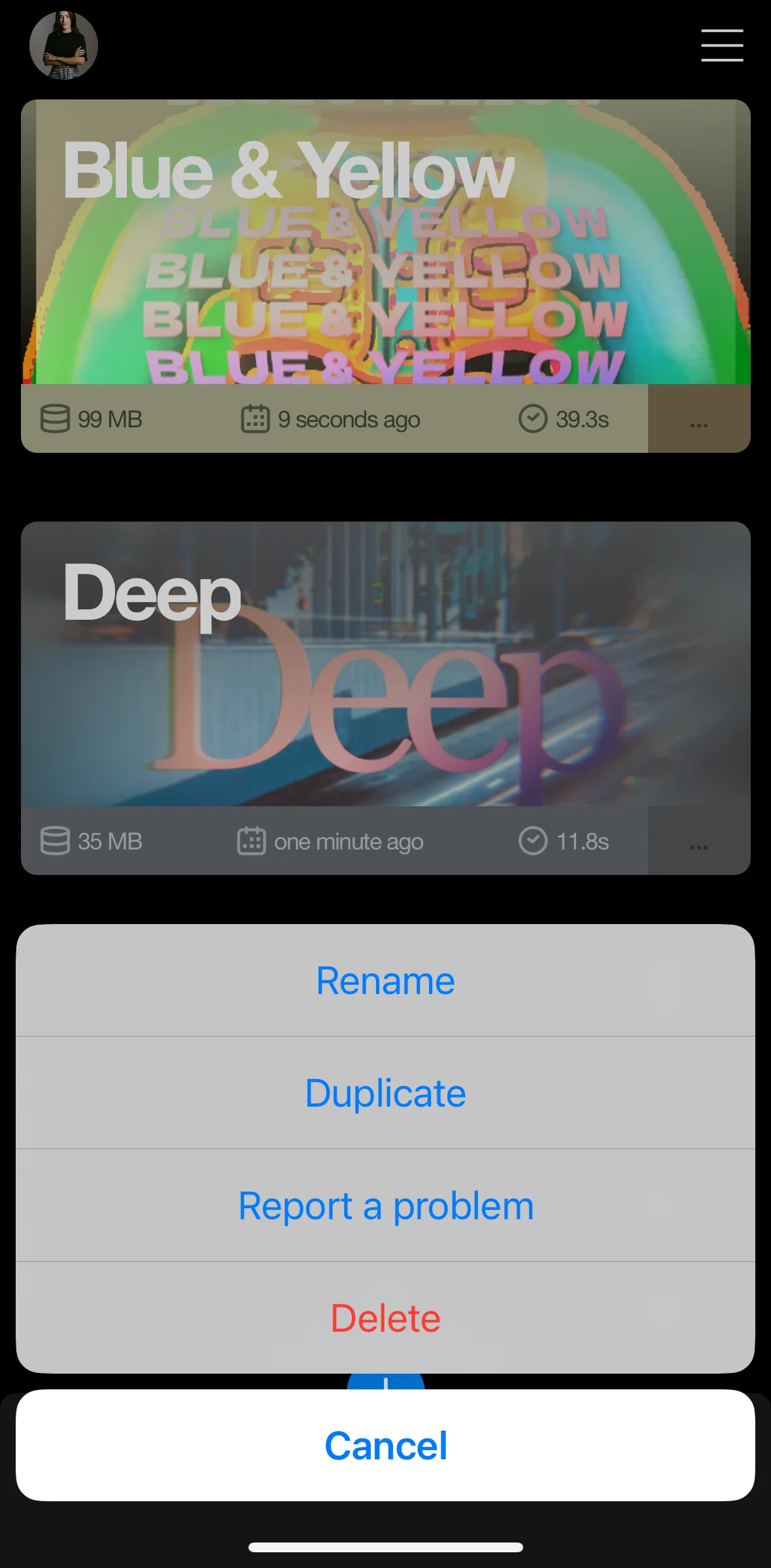 Riveo Screen screen in the Duplicating a project flow