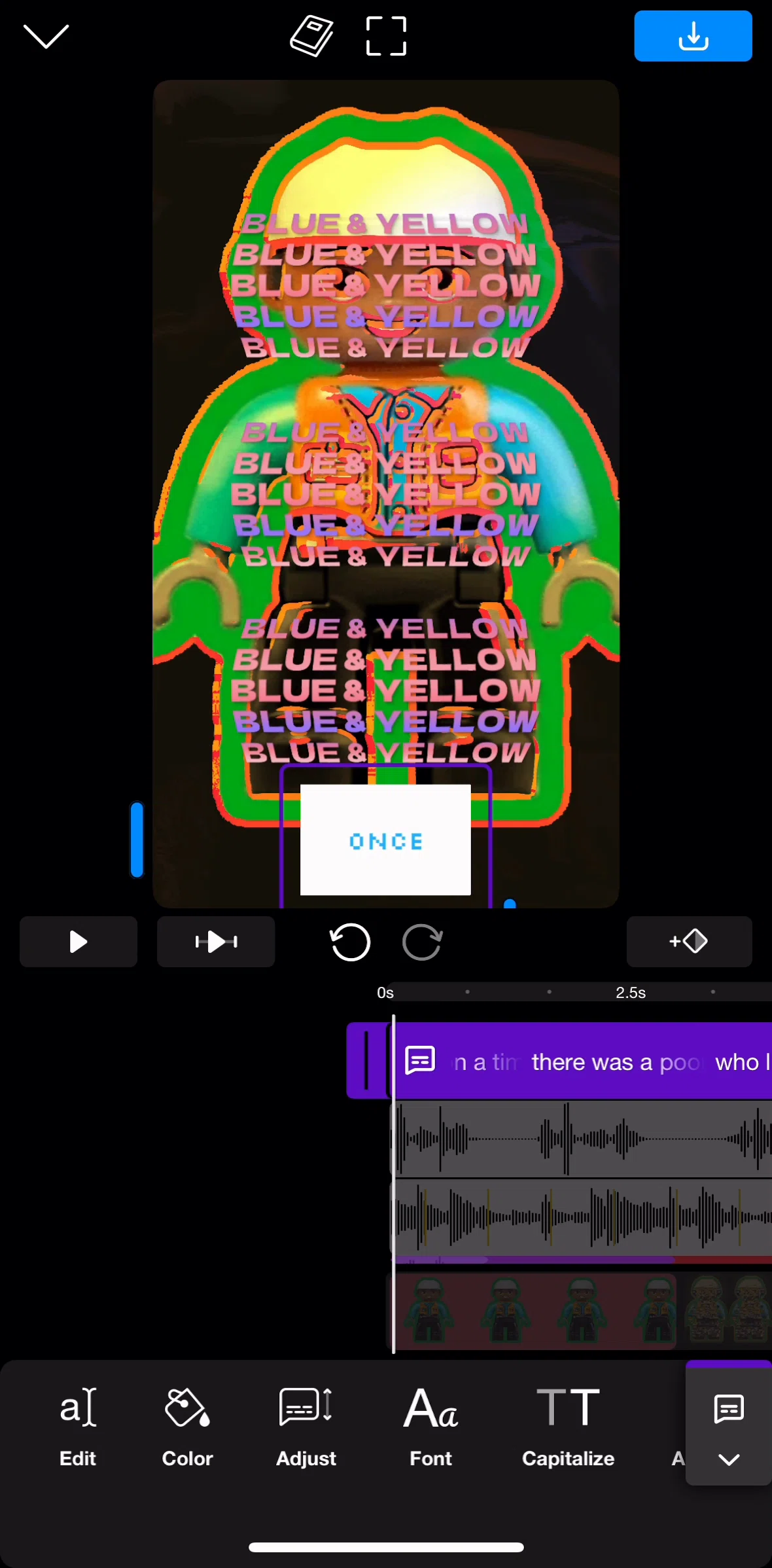 Riveo Screen screen in the Editing subtitle timing flow