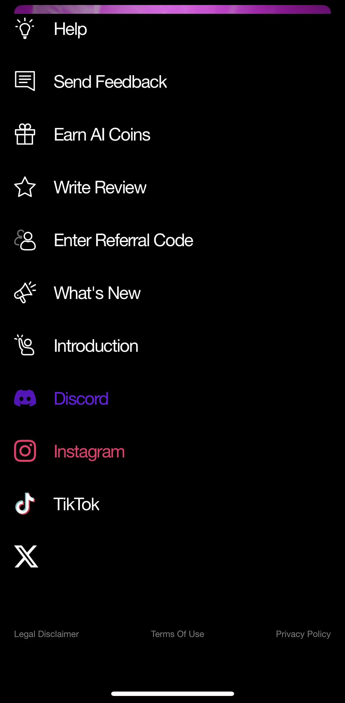 Riveo Screen screen in the Privacy policy flow