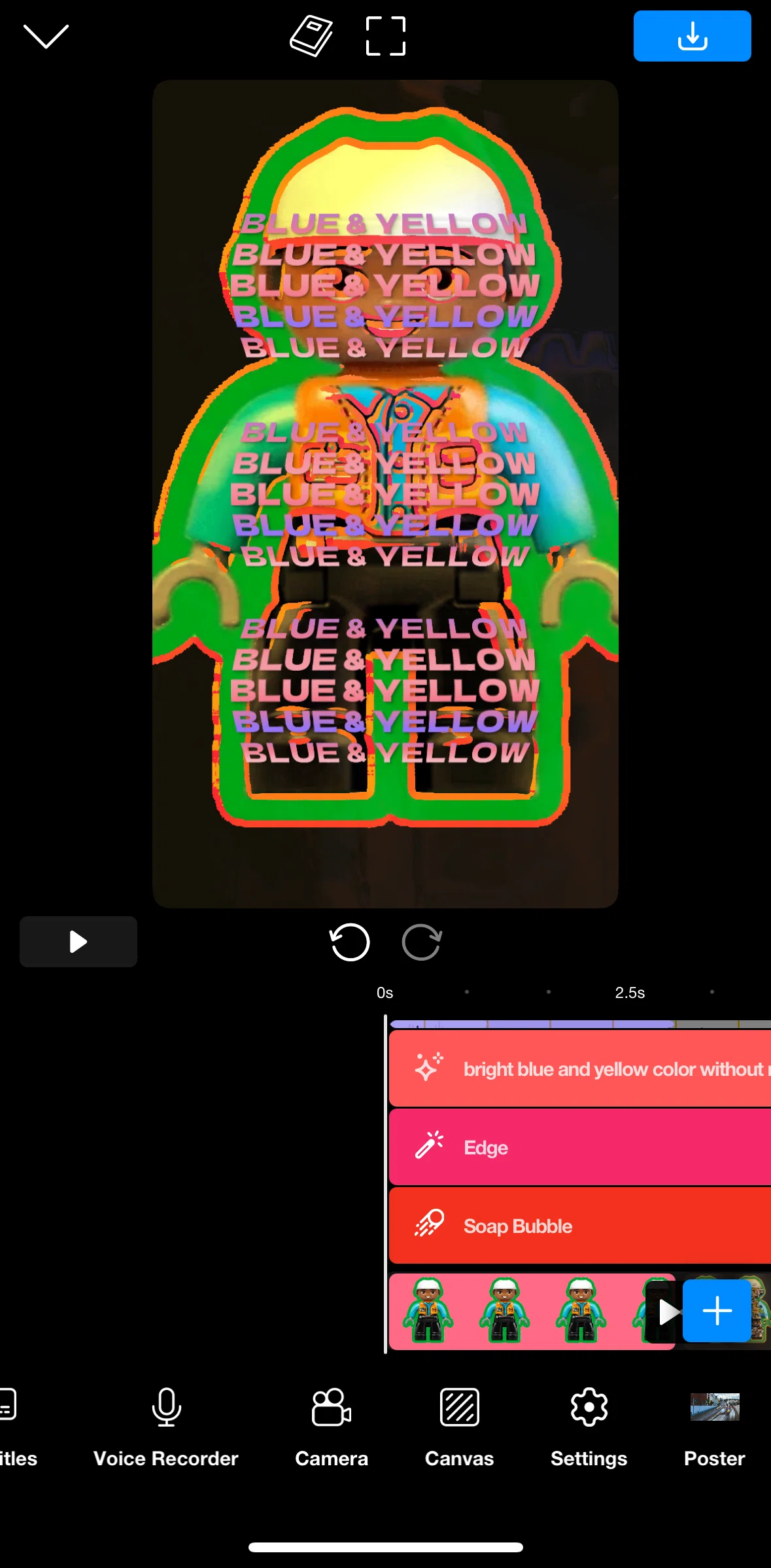 Riveo Screen screen in the Saving as poster flow