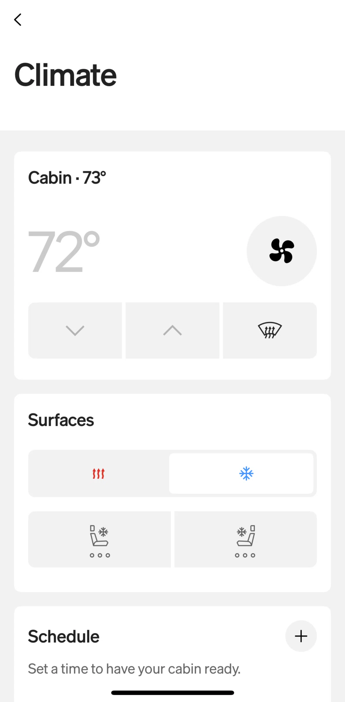 Rivian Screen screen in the Creating a schedule flow