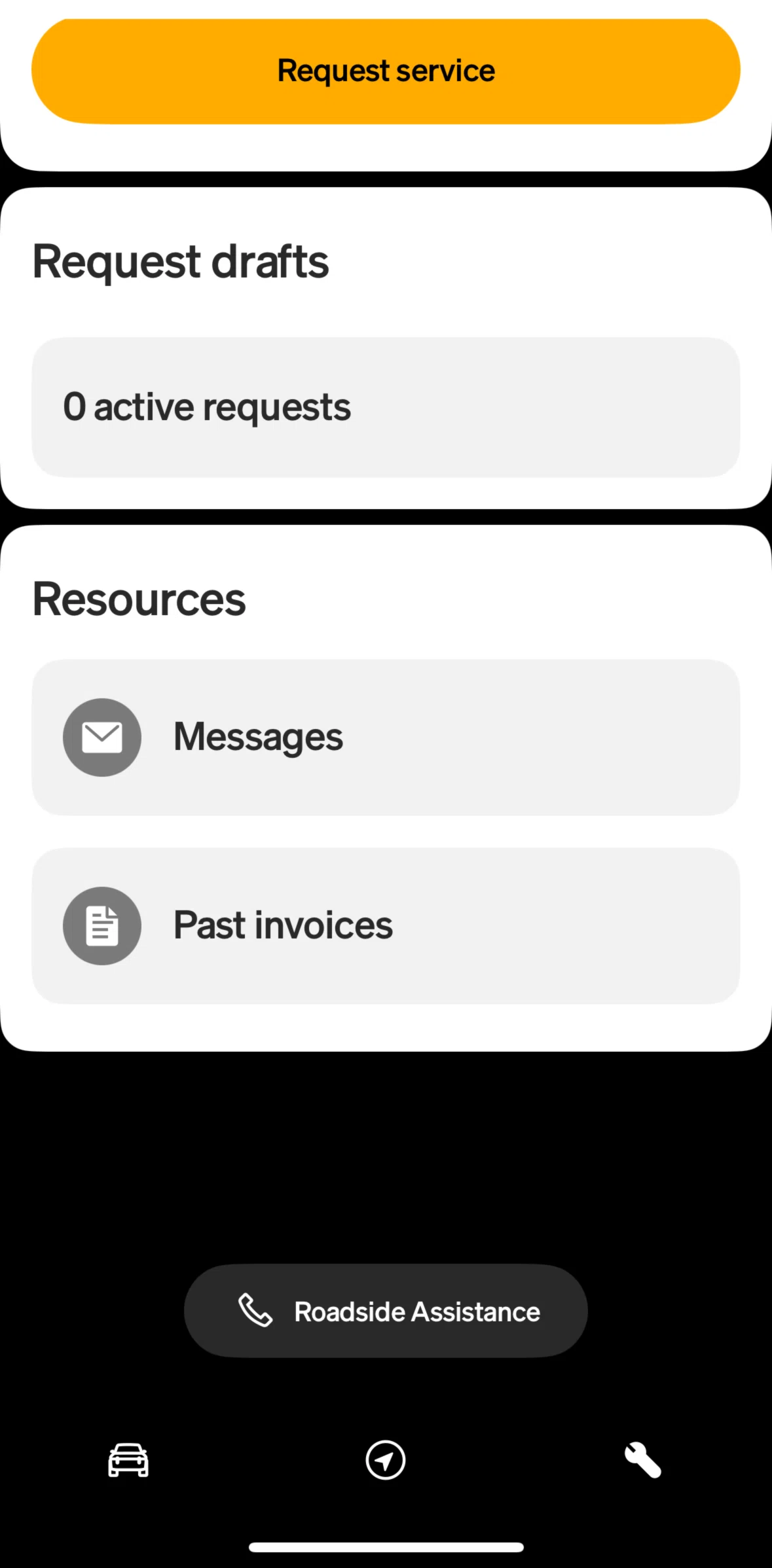 Rivian Screen screen in the Past invoices flow