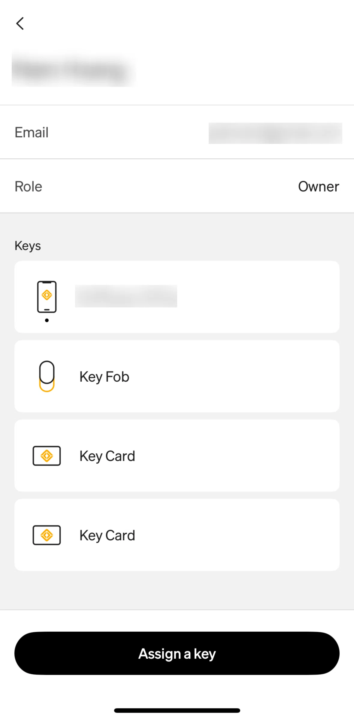 Rivian Screen screen in the Phone key detail flow