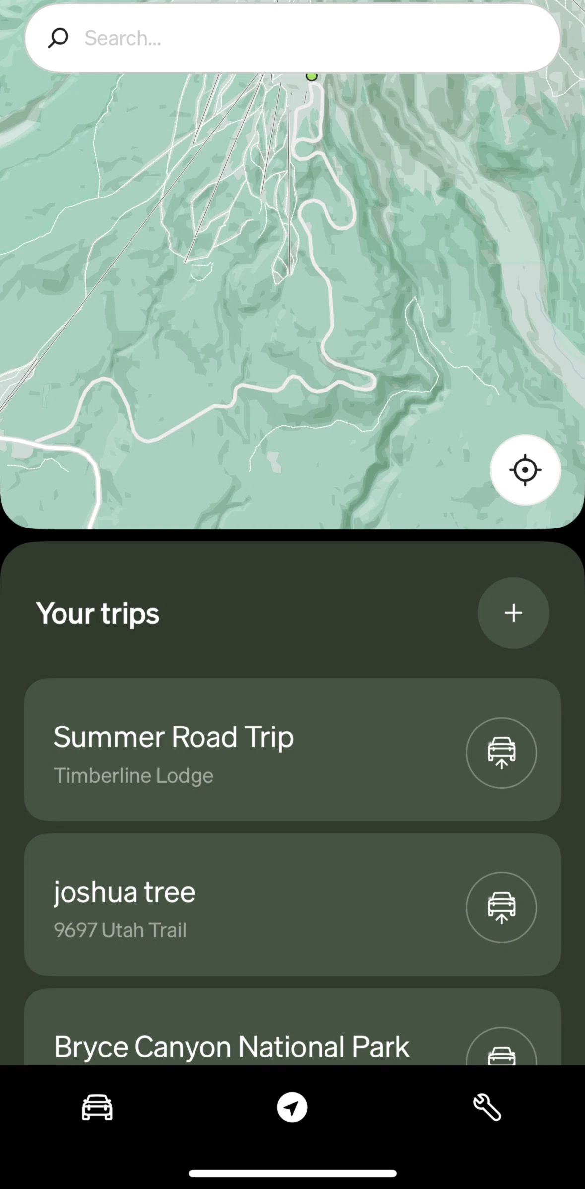 Rivian Screen screen in the Sending trip to car flow