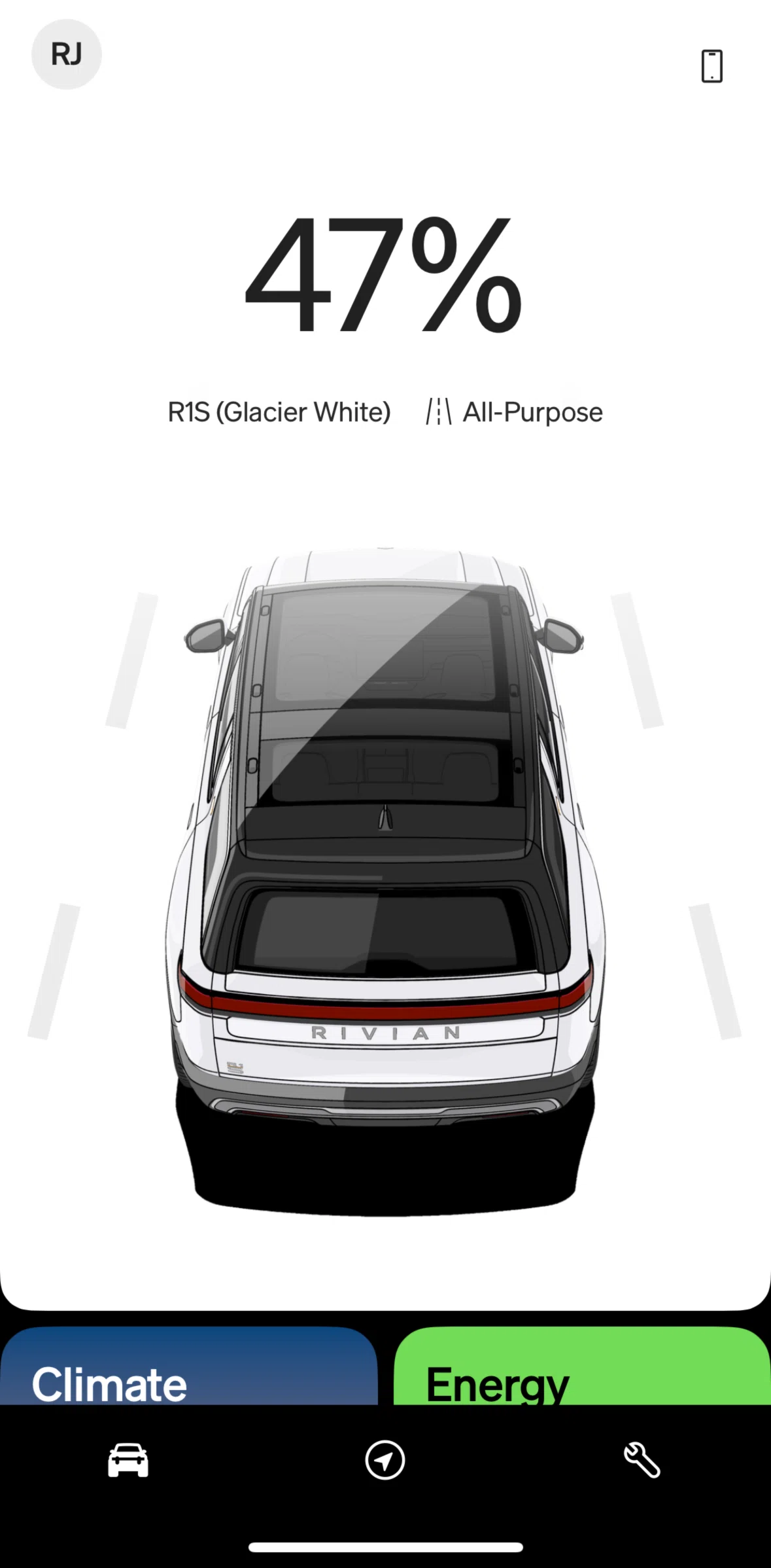 Rivian Screen screen in the Set up phone key flow