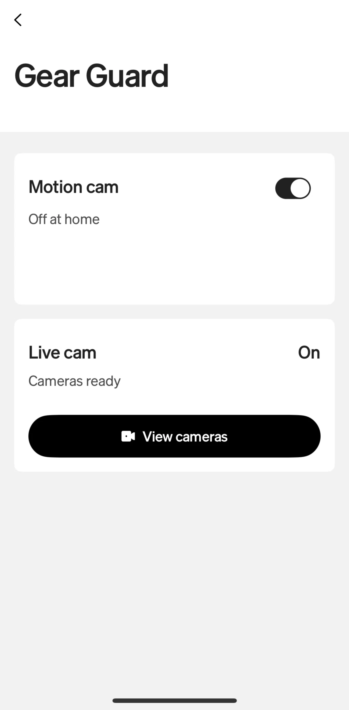 Rivian Screen screen in the Turning on an alarm flow
