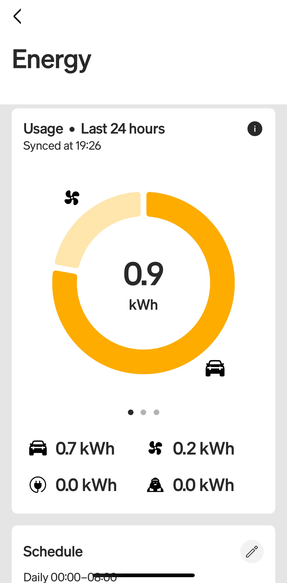 Rivian Screen screen in the Usage information flow