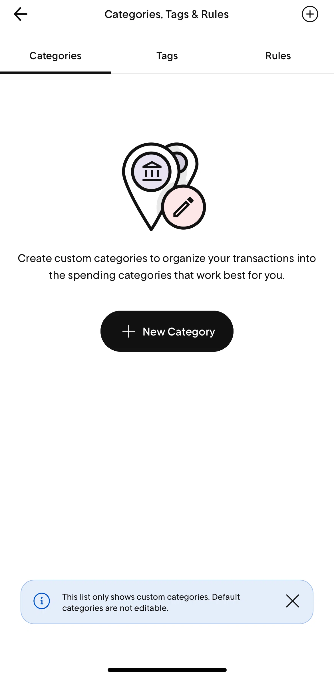 Rocket Money Screen screen in the Categories flow