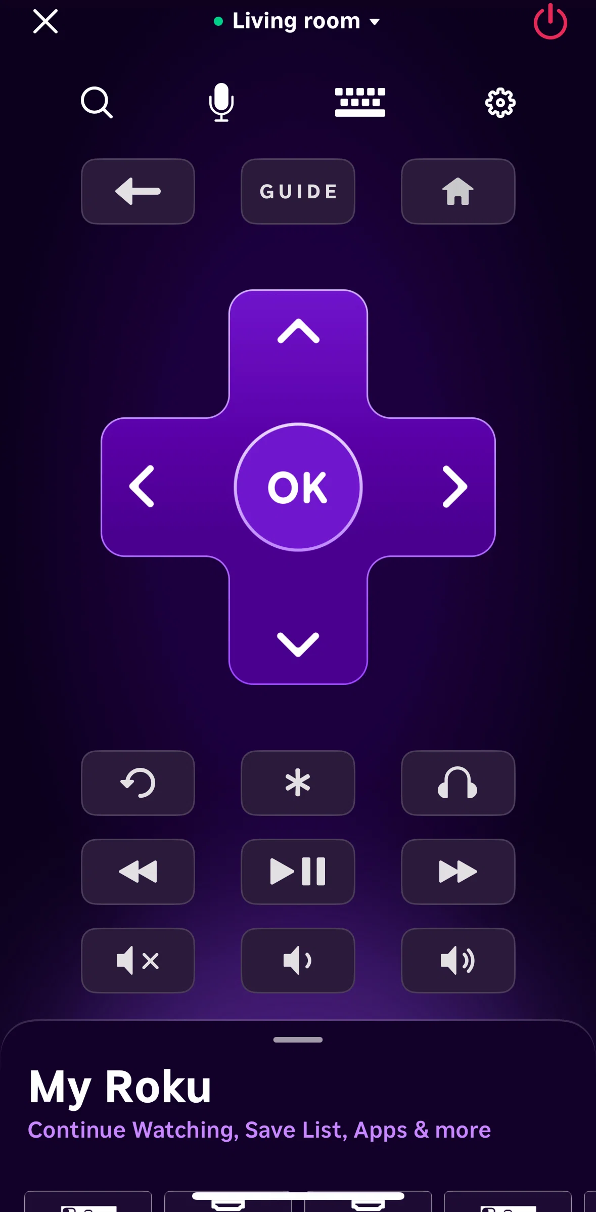 Roku Screen screen in the Adjust audio delay flow