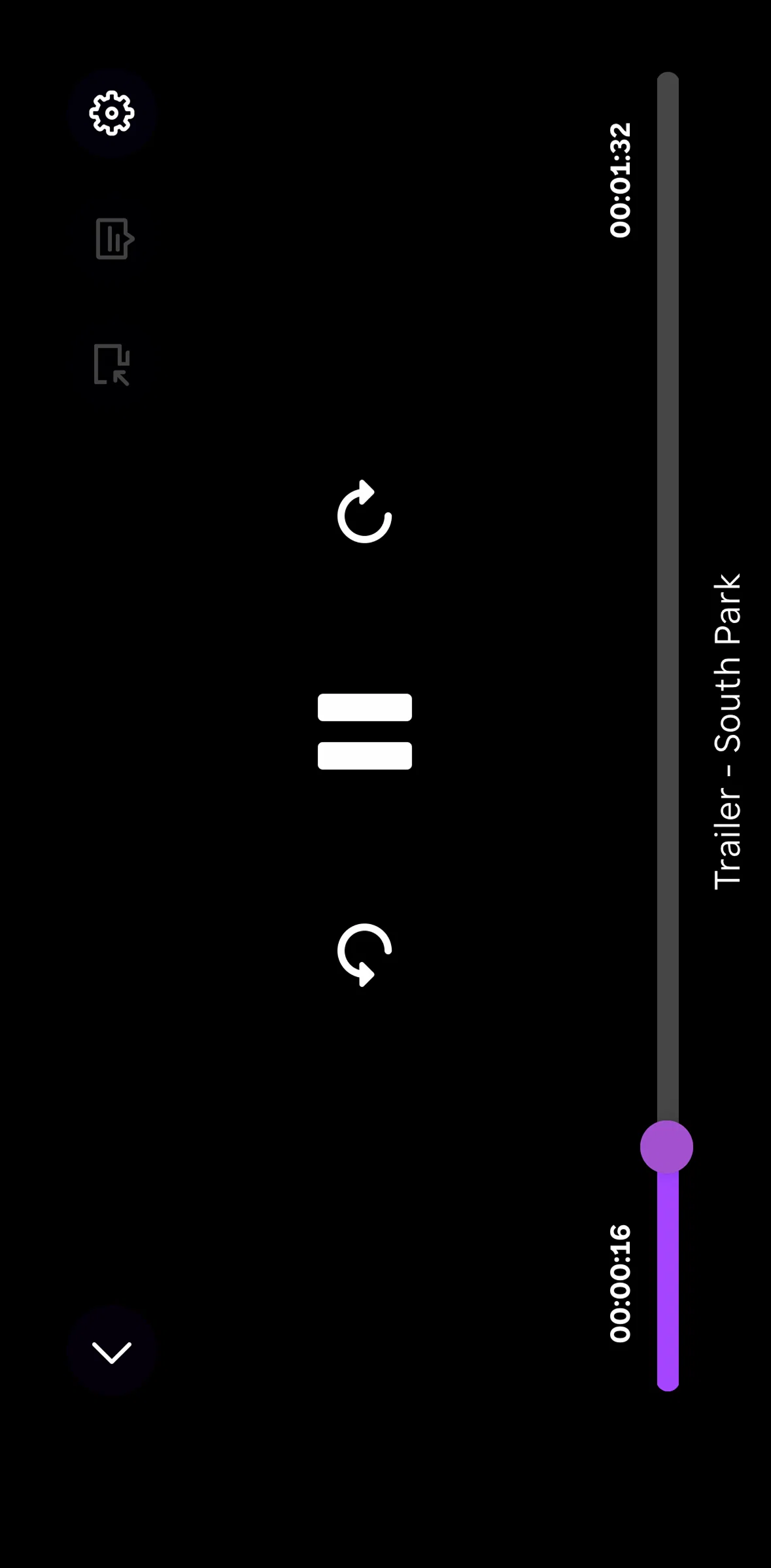 Roku Screen screen in the Change playback quality flow
