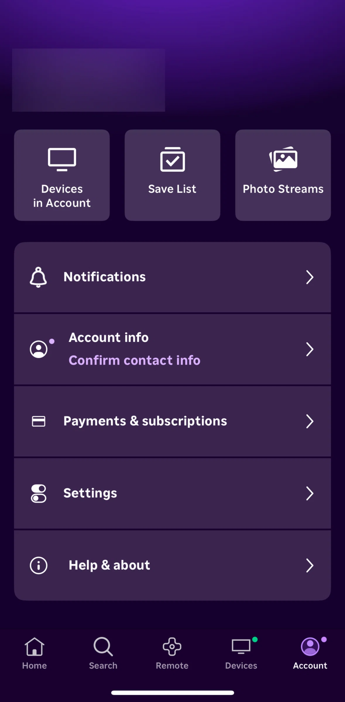 Roku Screen screen in the Payment & subscriptions flow