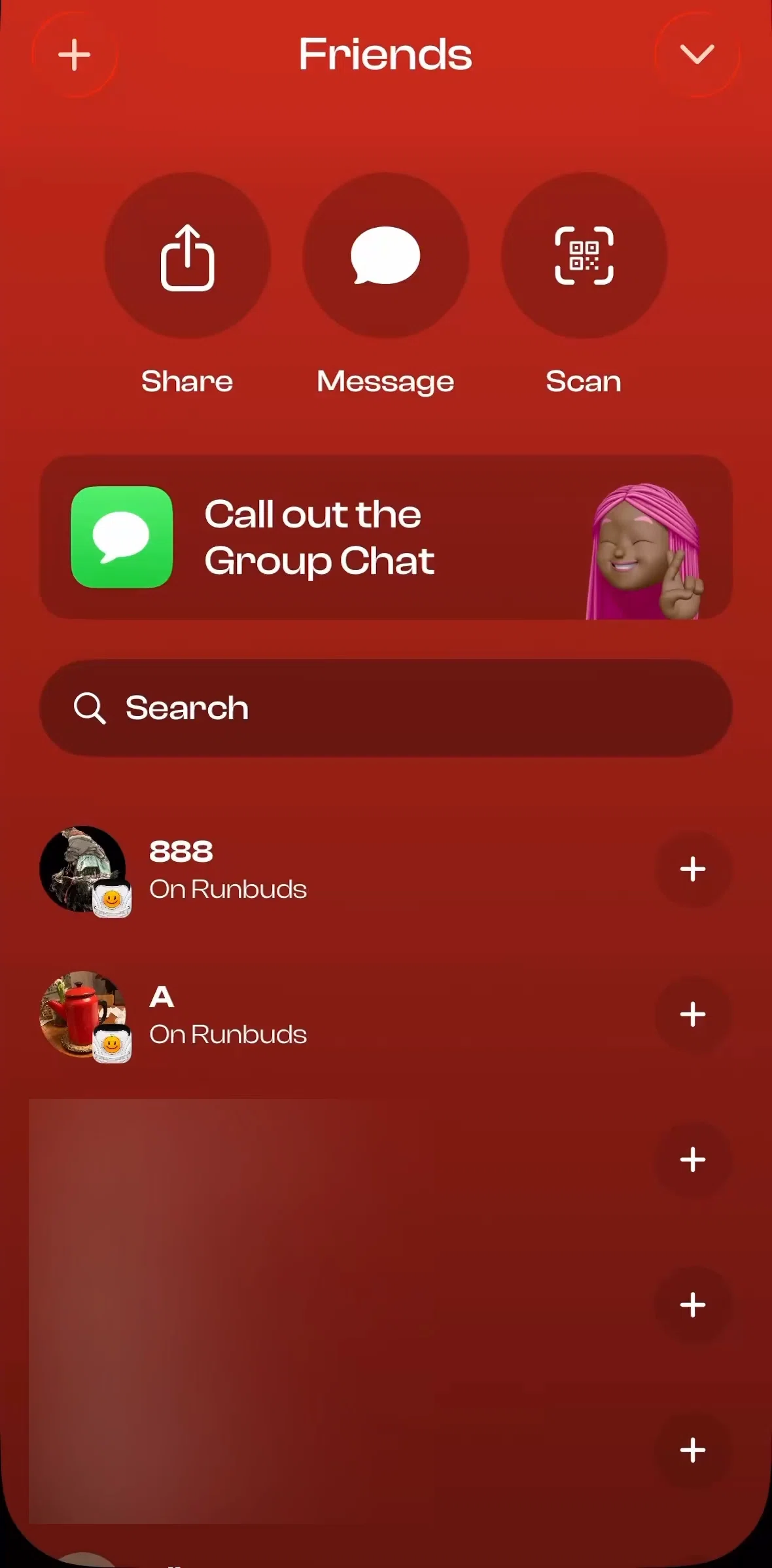 Runbuds Screen screen in the QR Code flow