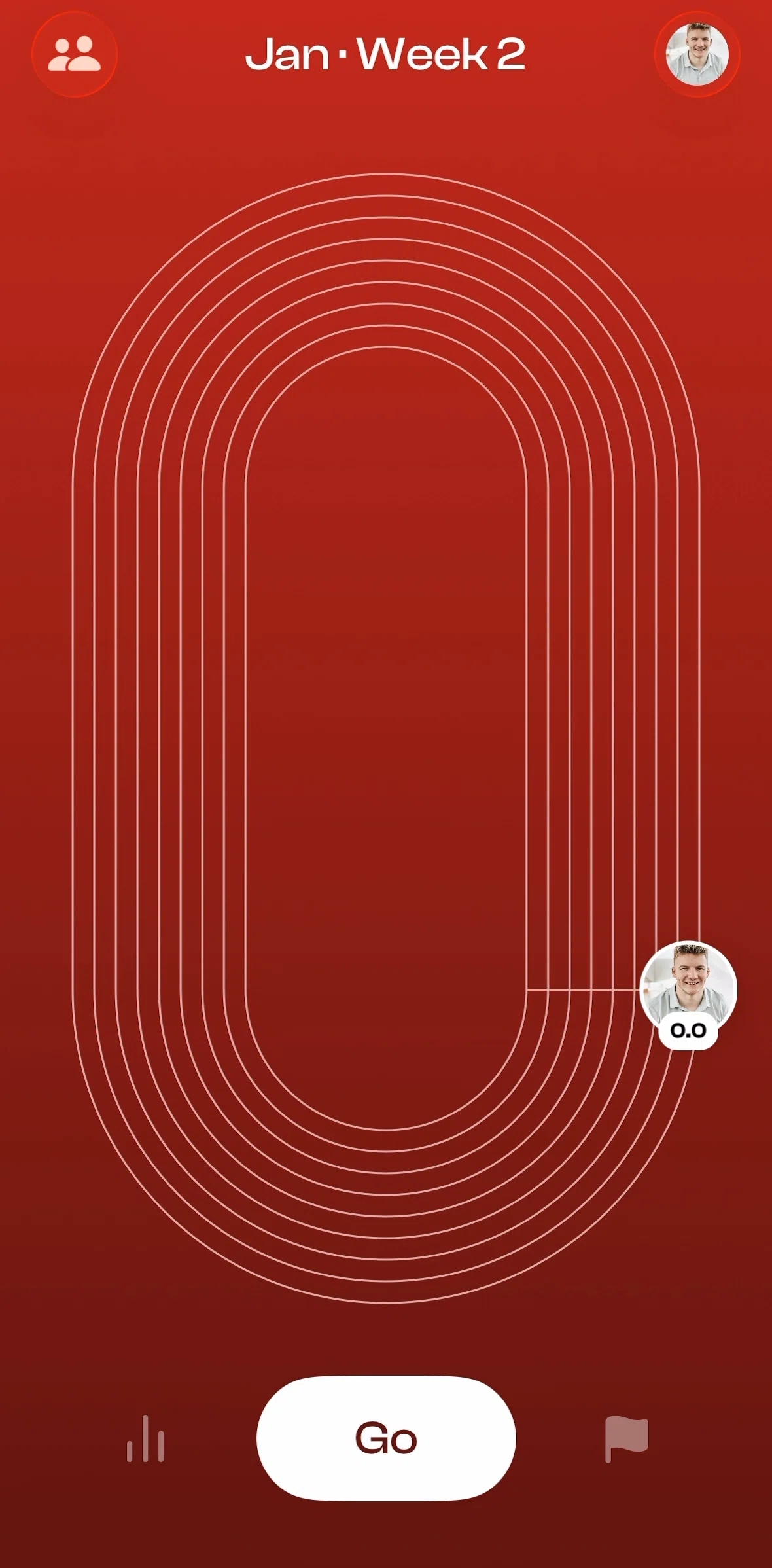 Runbuds Screen screen in the Track position detail flow