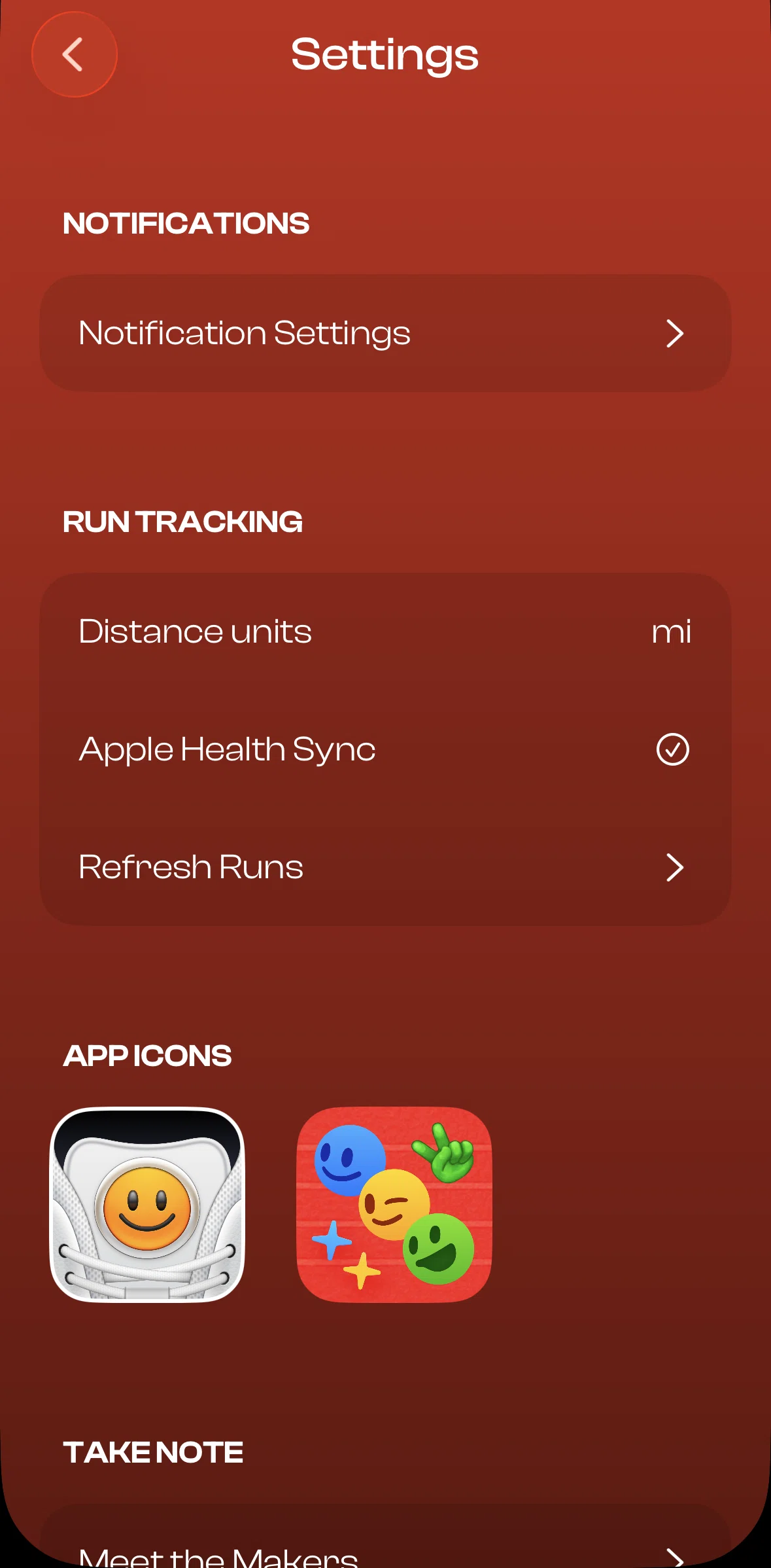 Runbuds Screen screen in the Updating application icon flow