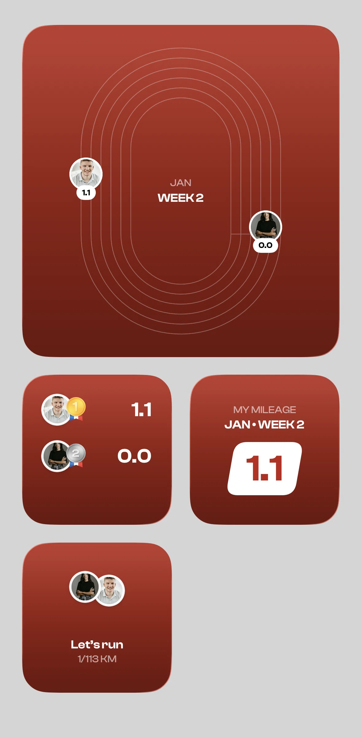 Runbuds Screen screen in the Widgets flow