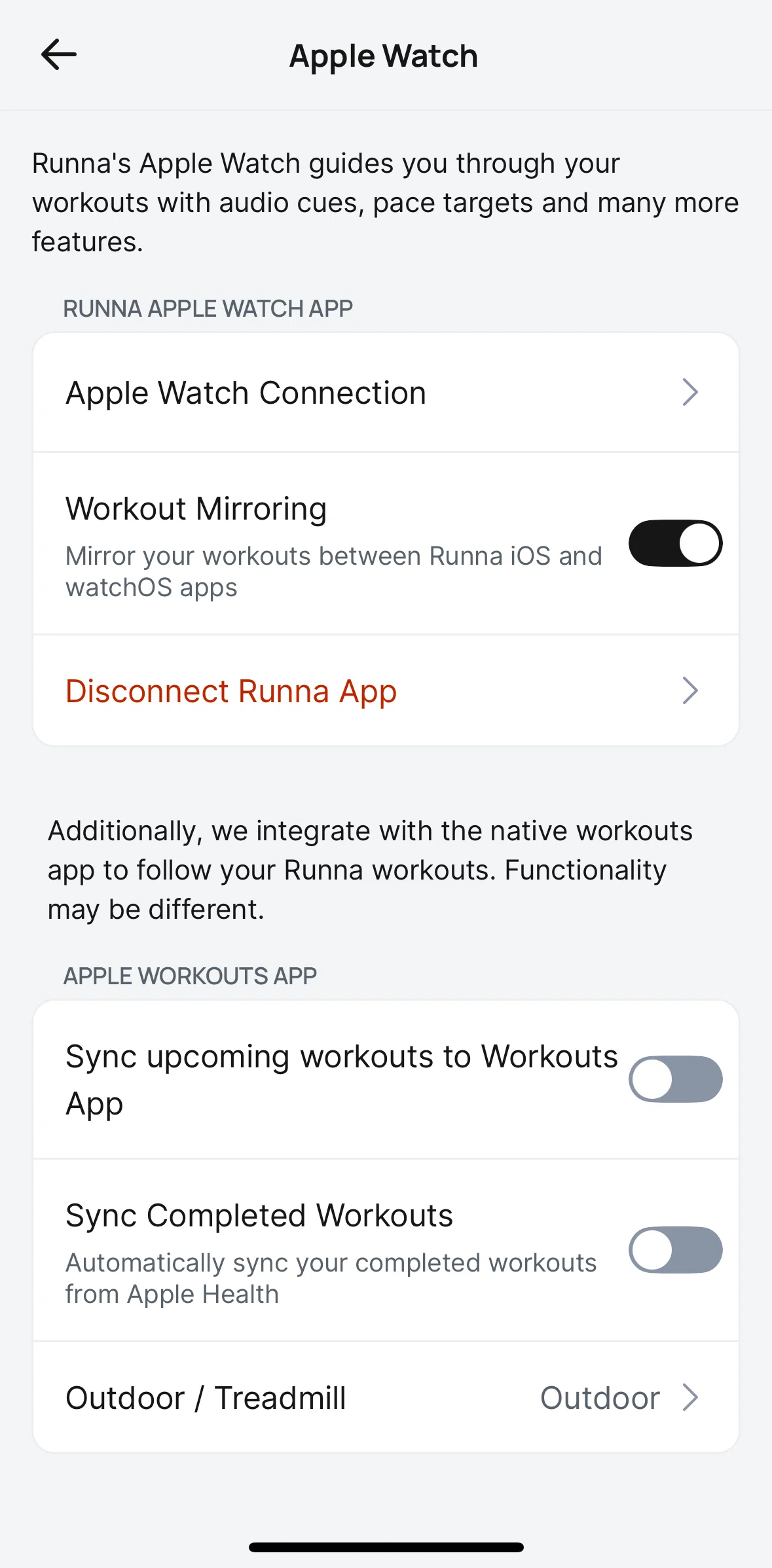 Runna Screen screen in the Connection status flow